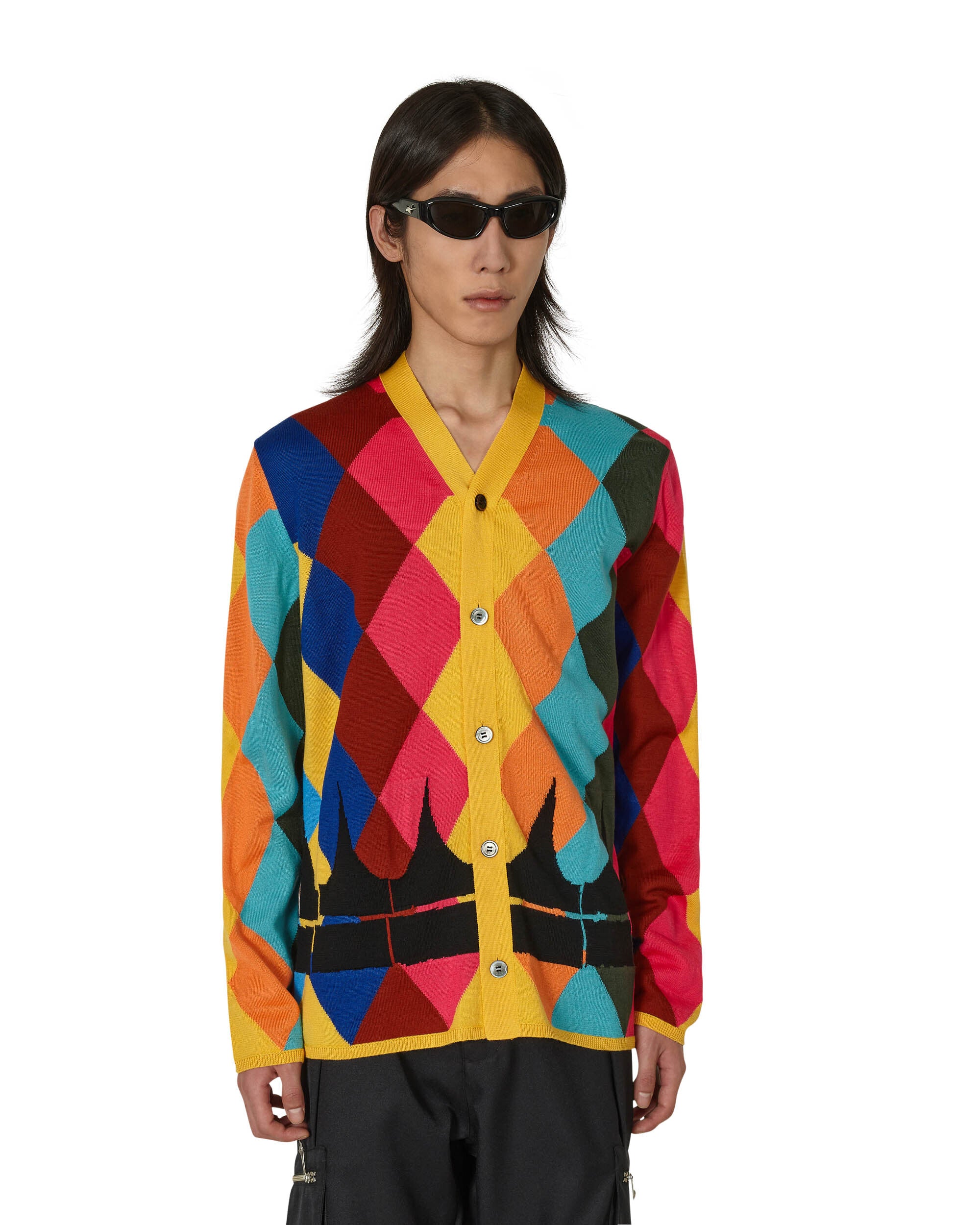Comme Des Garçons Homme Plus Men'S Sweater Yellow/Multicolor Knitwears Cardigans PK-N003-051 1