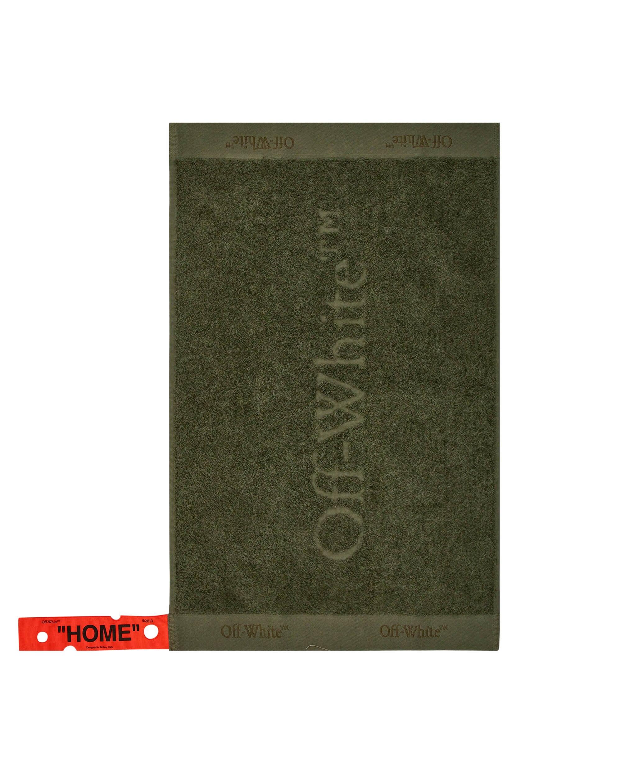 Off-White Bookish Towel Set Army Green Textile Bath Towels OHZB010T23FAB001 5600
