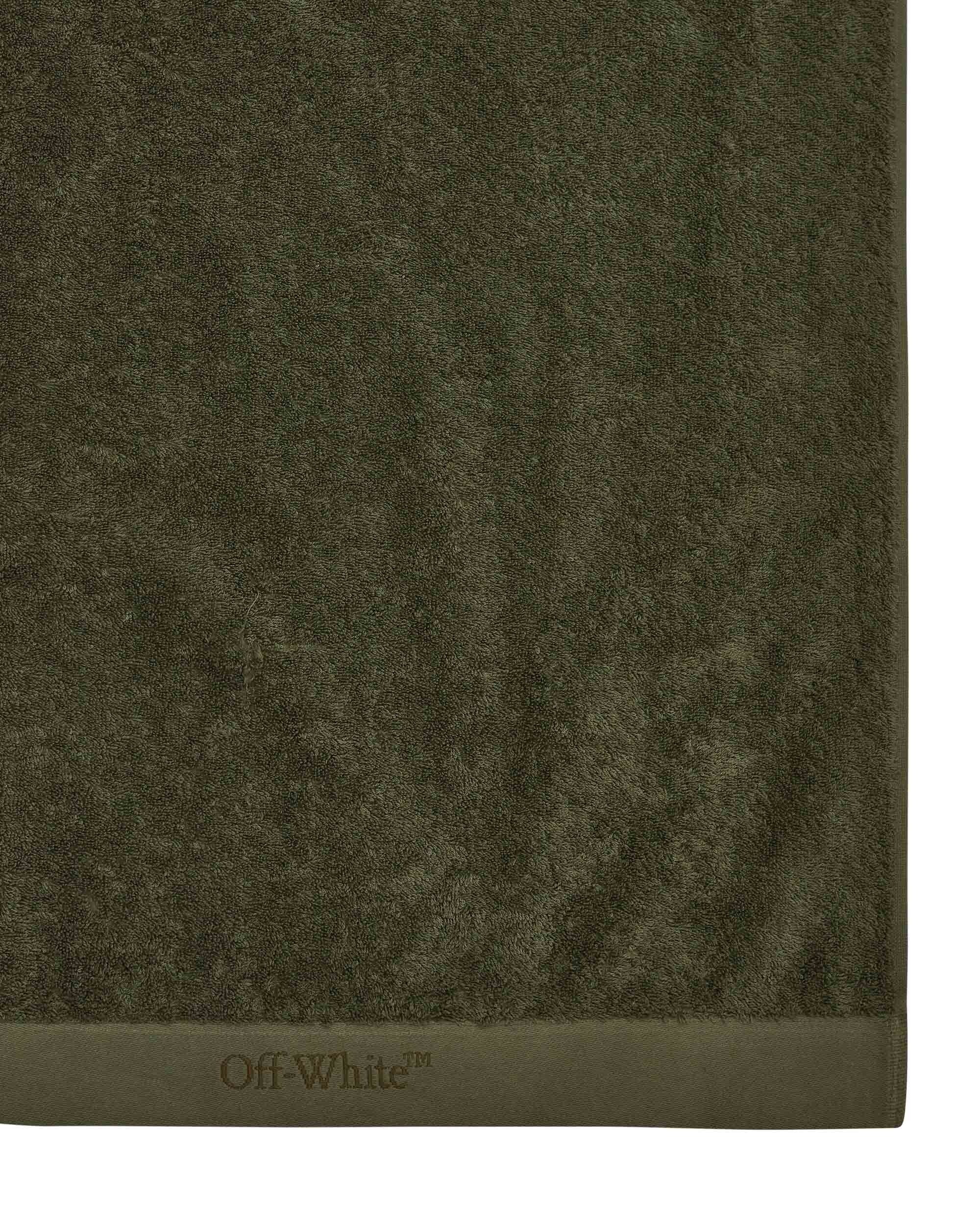 Off-White Bookish Towel Set Army Green Textile Bath Towels OHZB010T23FAB001 5600