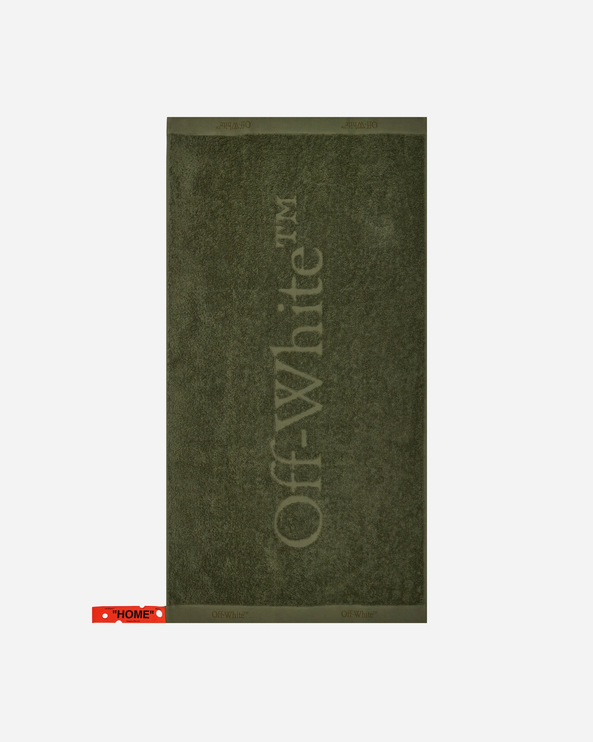 Off-White Bookish Towel Set Army Green Textile Bath Towels OHZB010T23FAB001 5600