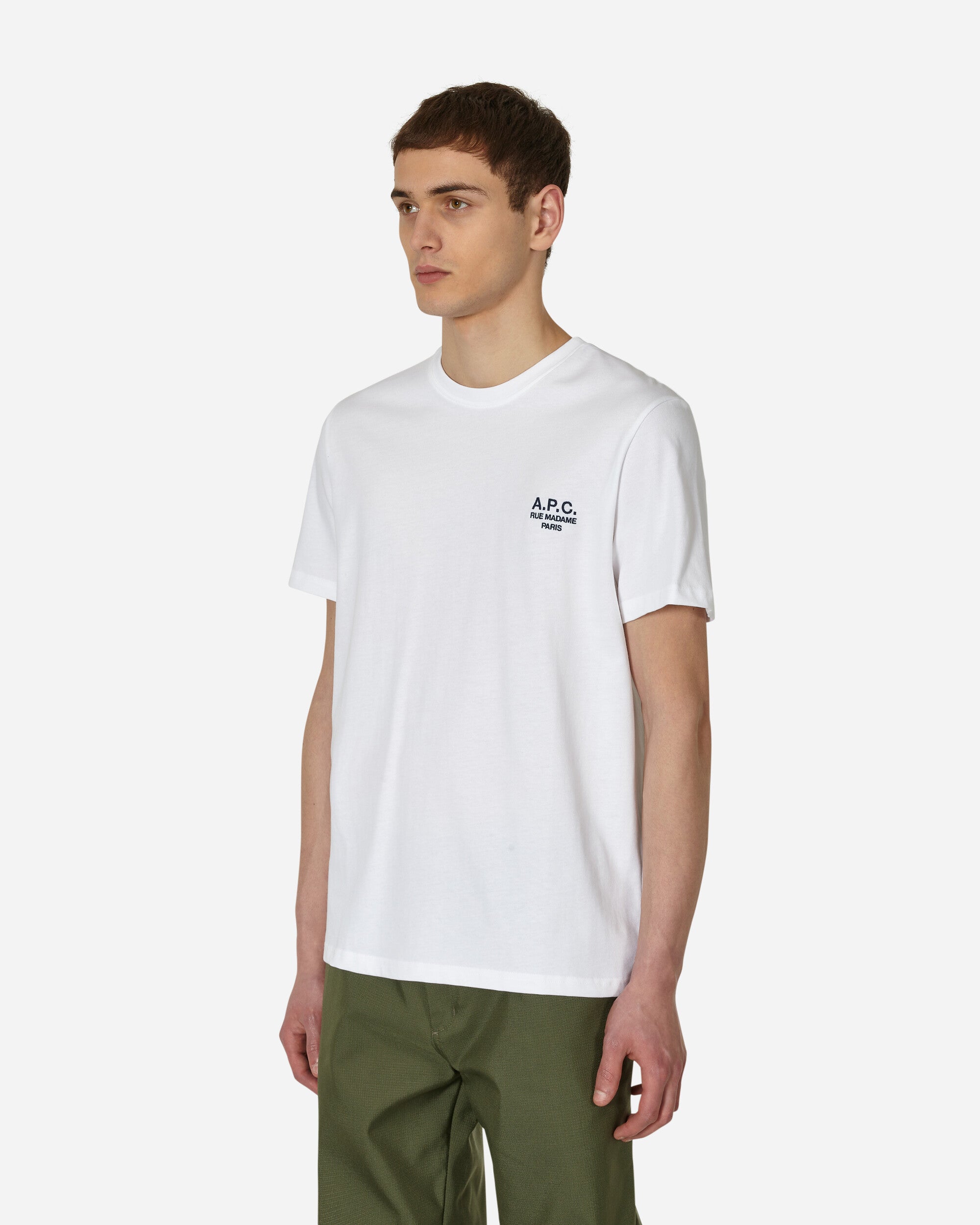 A.P.C. T-Shirt Raymond White T-Shirts Shortsleeve COEZC-H26840 AAB