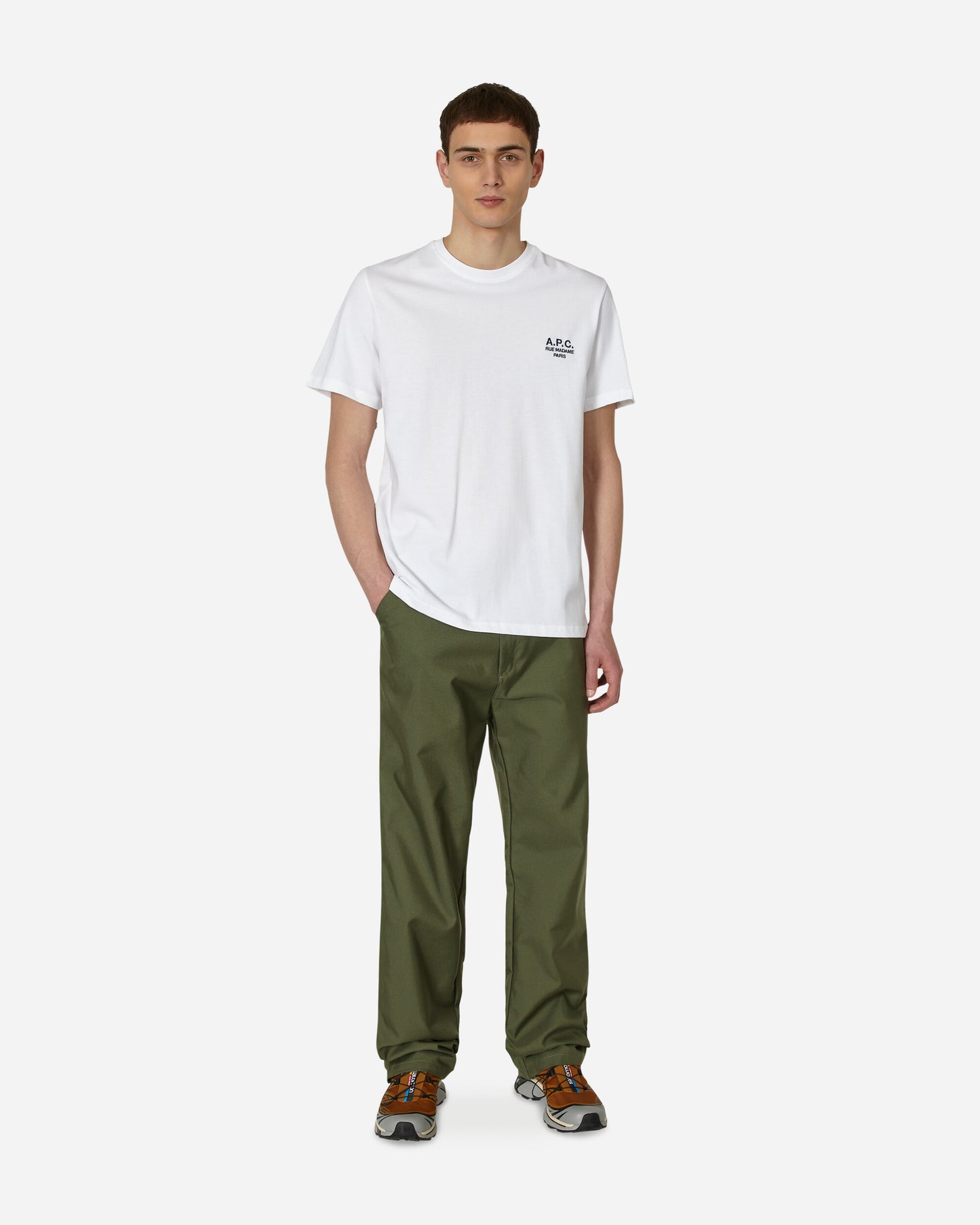 A.P.C. T-Shirt Raymond White T-Shirts Shortsleeve COEZC-H26840 AAB