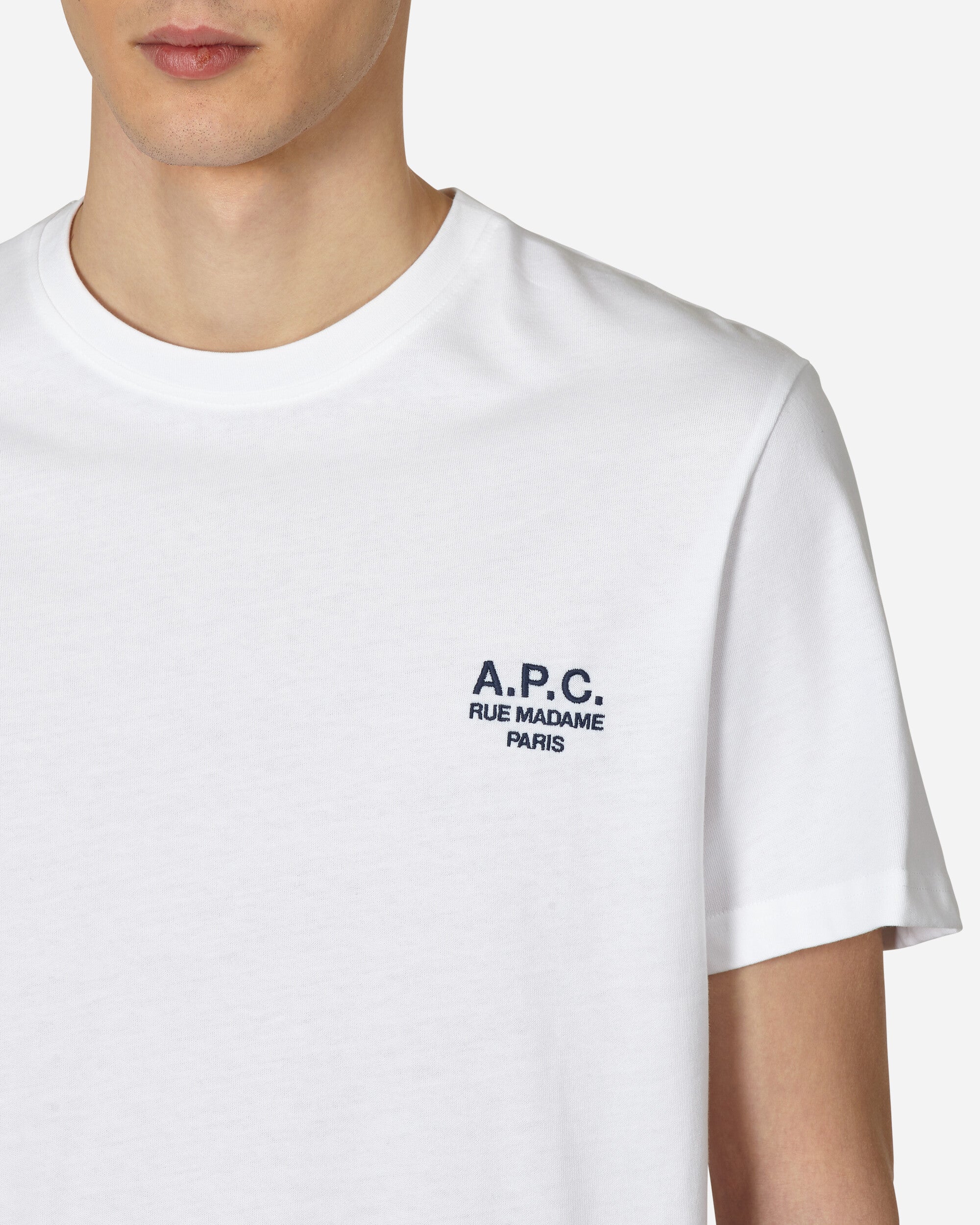 A.P.C. T-Shirt Raymond White T-Shirts Shortsleeve COEZC-H26840 AAB