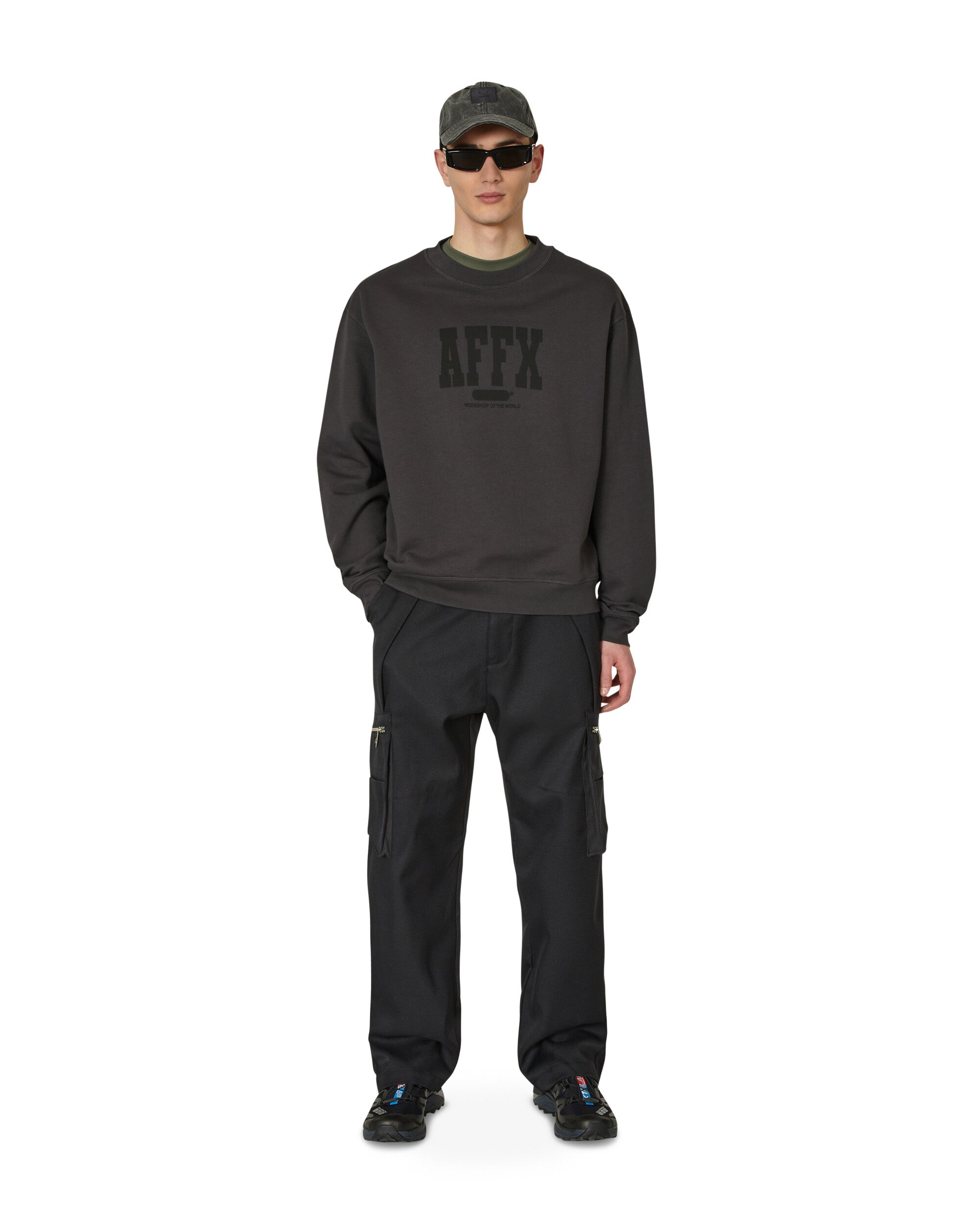 AFFXWRKS Varsity Sweatshirt Soft Black Sweatshirts Crewneck SS23SW01 SOFTBLACK