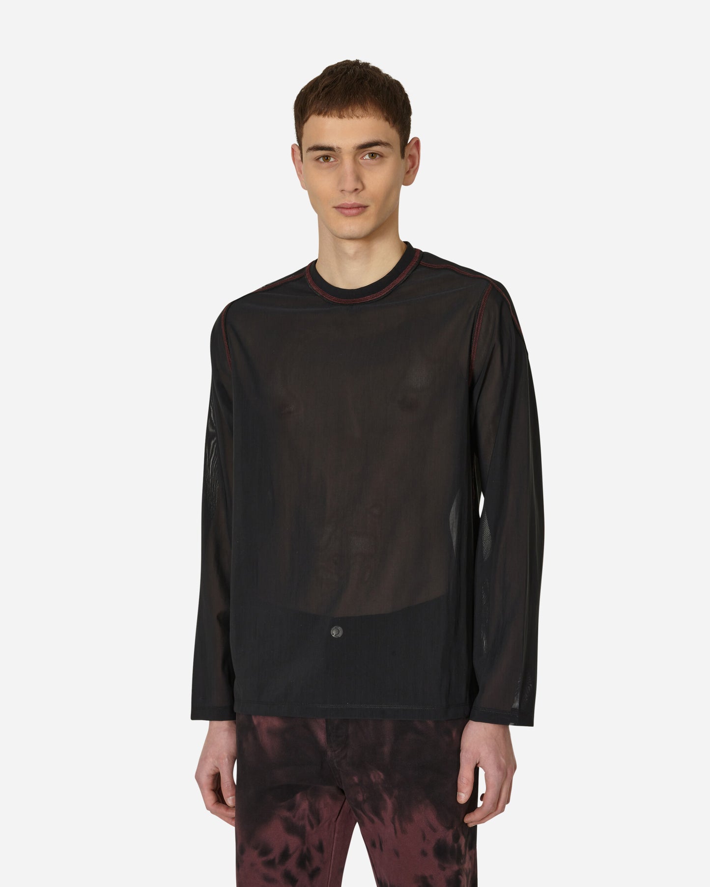 AFFXWRKS Boxed Pullover Mesh Black T-Shirts Longsleeve SS23ML04 BLACK