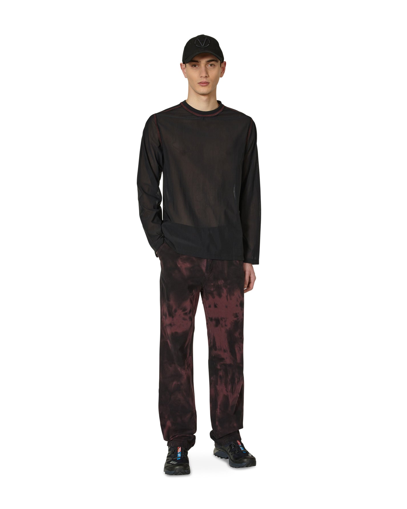 AFFXWRKS Crease-Dye Duty Pant Stain Black Pants Trousers SS23TR03-2 STAINBLACK