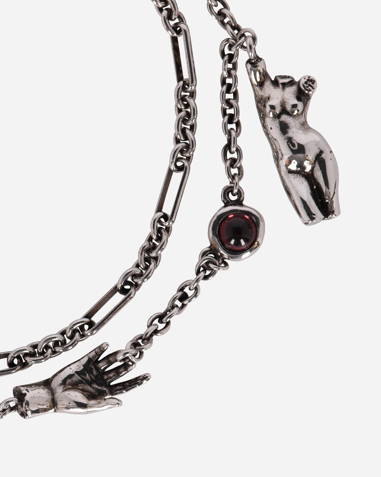 Acne Studios Fn-Ux-Jewe000390 Antique Silver Jewellery Necklaces C50346- BWF