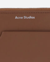Acne Studios Garnet Large Cards Camel Brown Wallets and Cardholders Zip Wallets CG0166- 640