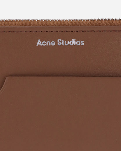 Acne Studios Garnet Large Cards Camel Brown Wallets and Cardholders Zip Wallets CG0166- 640