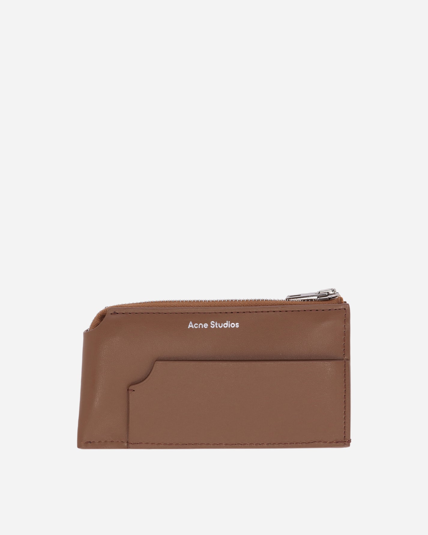 Acne Studios Garnet Large Cards Camel Brown Wallets and Cardholders Zip Wallets CG0166- 640