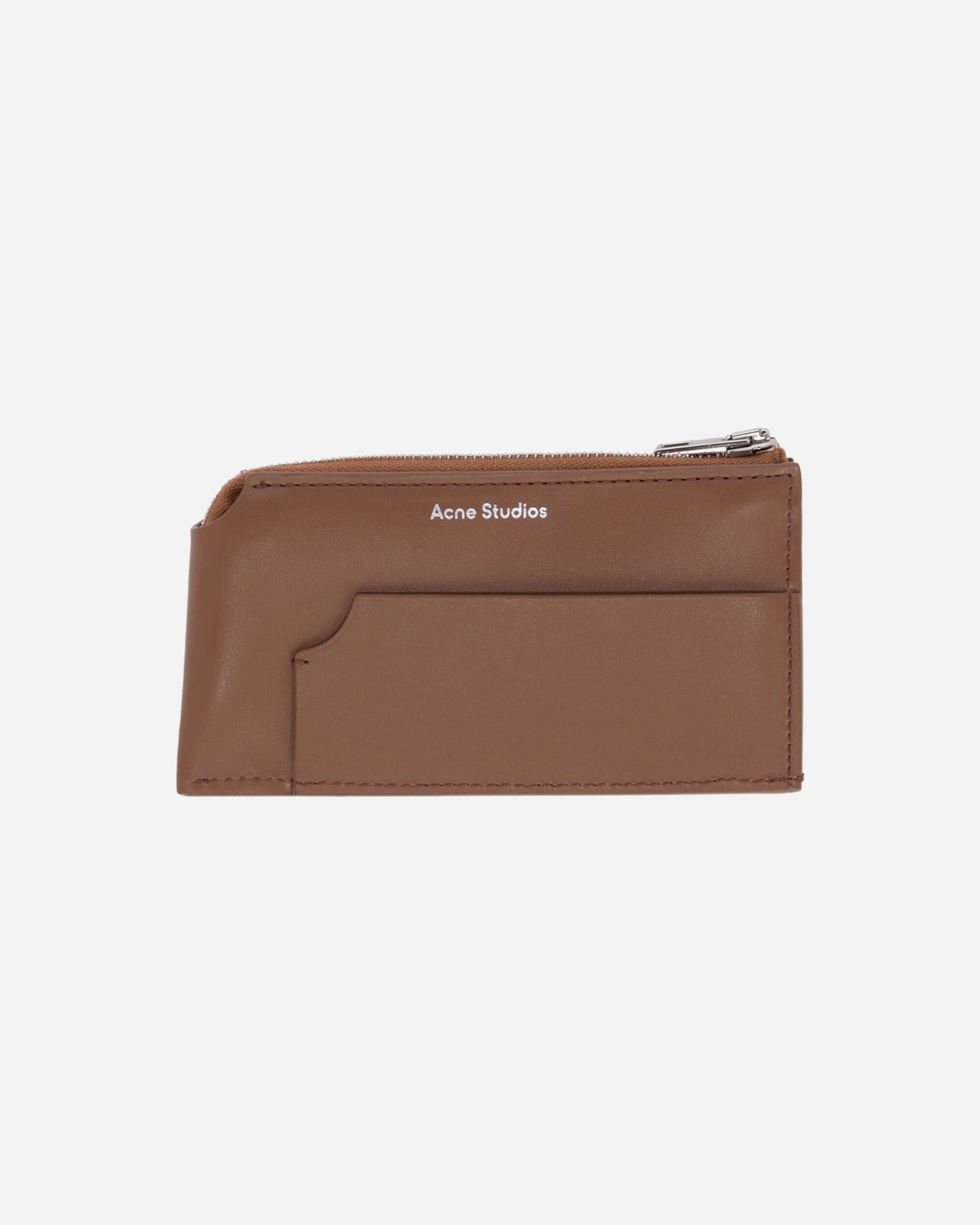 Acne Studios Garnet Large Cards Camel Brown Wallets and Cardholders Zip Wallets CG0166- 640