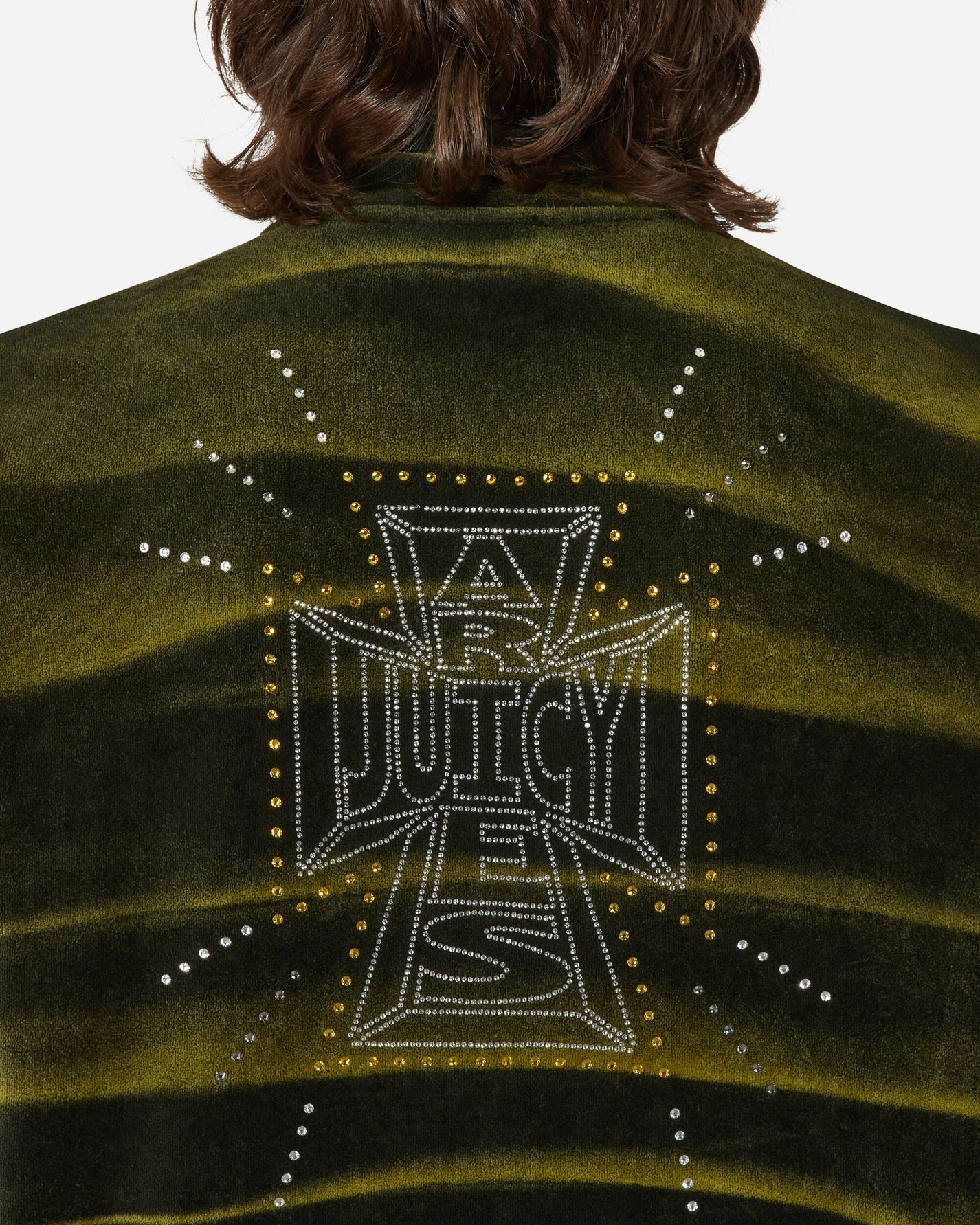 Aries Juicy Unisex Tie Dye Zip Thru Black Sweatshirts Crewneck JCAR20005 BLK