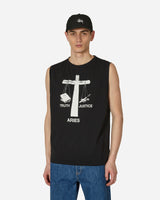 Aries Truth N Justice Low Armhole Vest Black T-Shirts Shortsleeve STAR40040 BLK