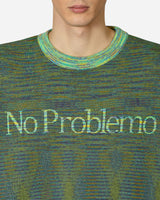 Aries Reverse Problemo Green Space Dye Knit Green Knitwears Sweaters STAR20019 GRN
