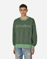 Aries Reverse Problemo Green Space Dye Knit Green Knitwears Sweaters STAR20019 GRN