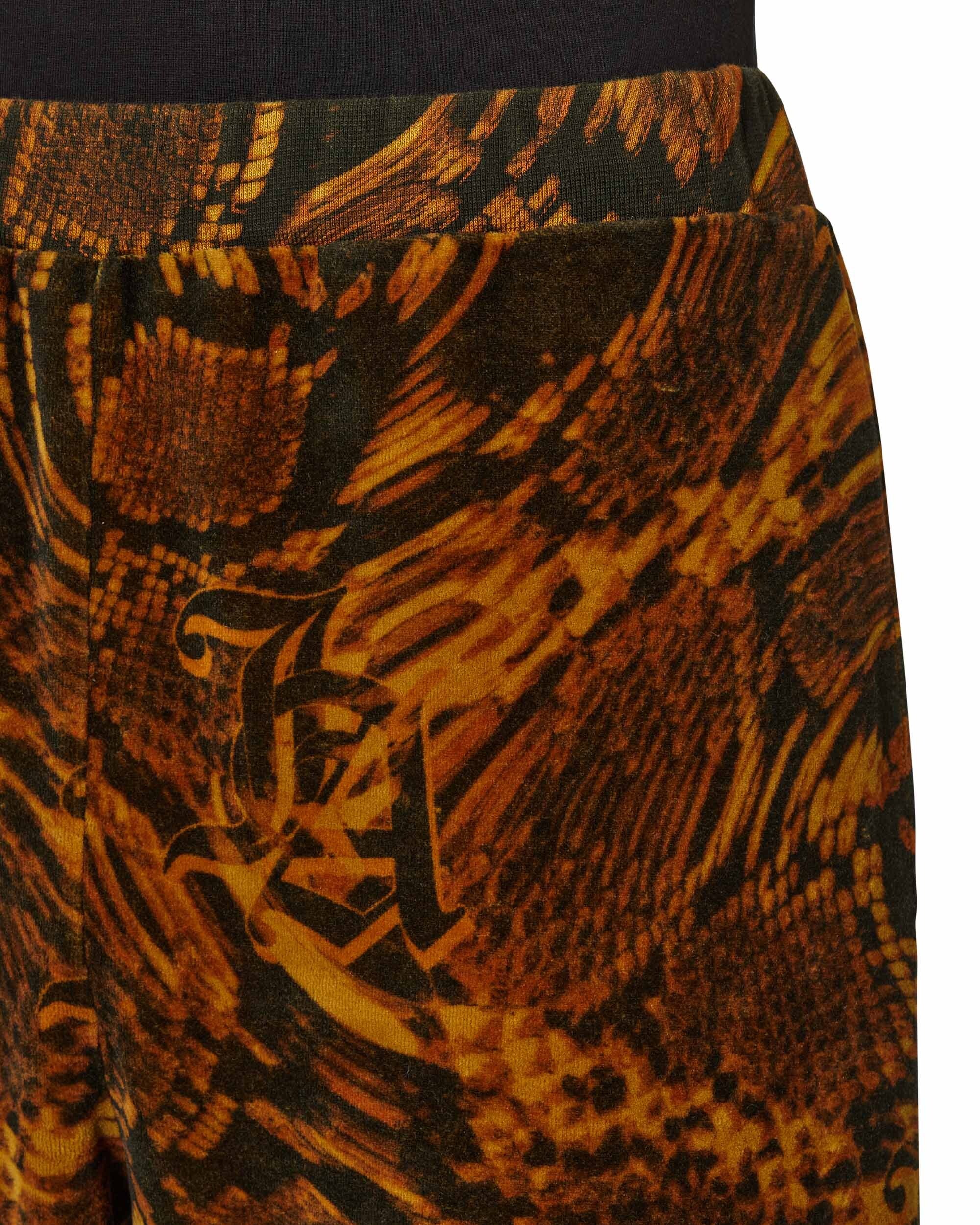 Aries Juicy Psysnake Unisex Velour Sweatpants Brown Pants Sweatpants JCAR30001 BRW