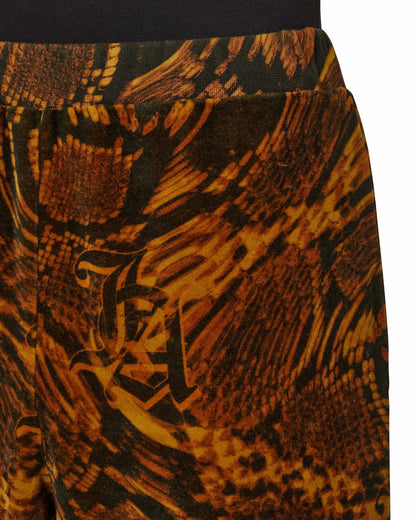 Aries Juicy Psysnake Unisex Velour Sweatpants Brown Pants Sweatpants JCAR30001 BRW