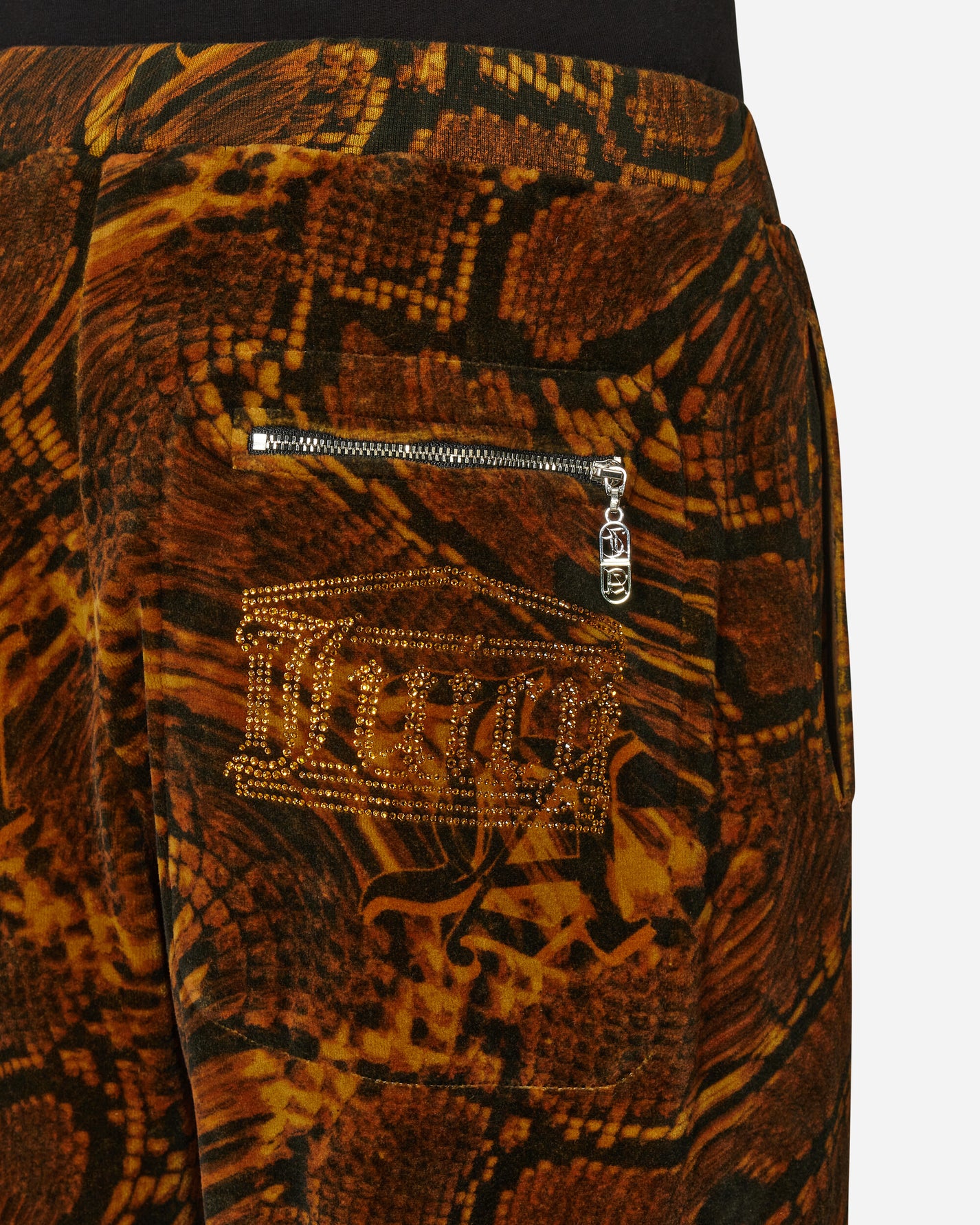 Aries Juicy Psysnake Unisex Velour Sweatpants Brown Pants Sweatpants JCAR30001 BRW