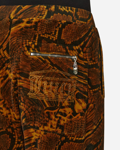 Aries Juicy Psysnake Unisex Velour Sweatpants Brown Pants Sweatpants JCAR30001 BRW