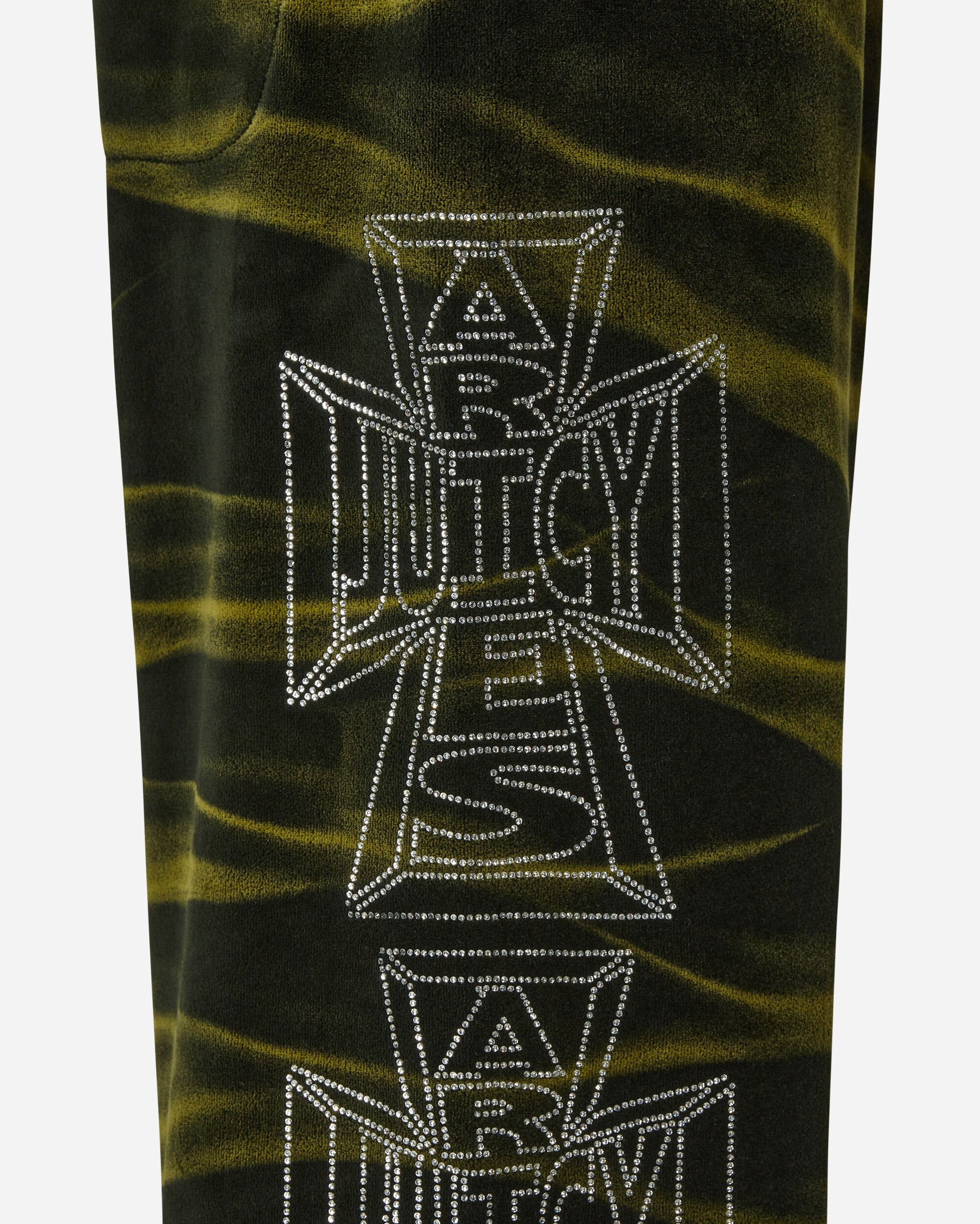 Aries Juicy Tie Dye Unisex Velour Sweatpants Black Pants Sweatpants JCAR30003 BLK