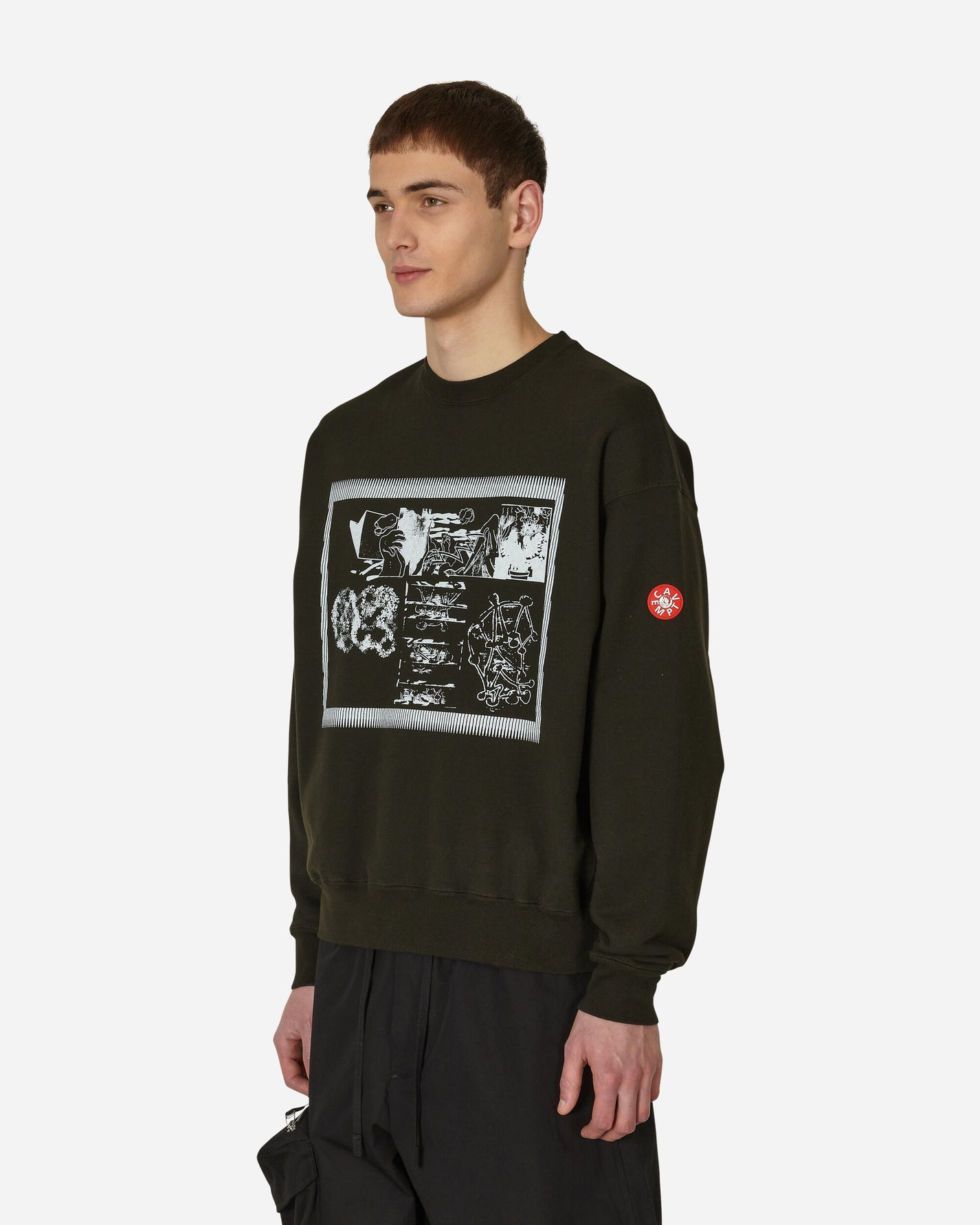 Cav Empt Fk Sheet10 Crew Neck Black Sweatshirts Crewneck CES23CS01 001