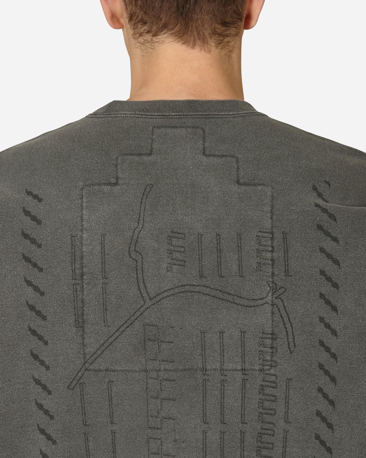 Cav Empt Overdye  Crew Neck Grey Sweatshirts Crewneck CES23CS05 001