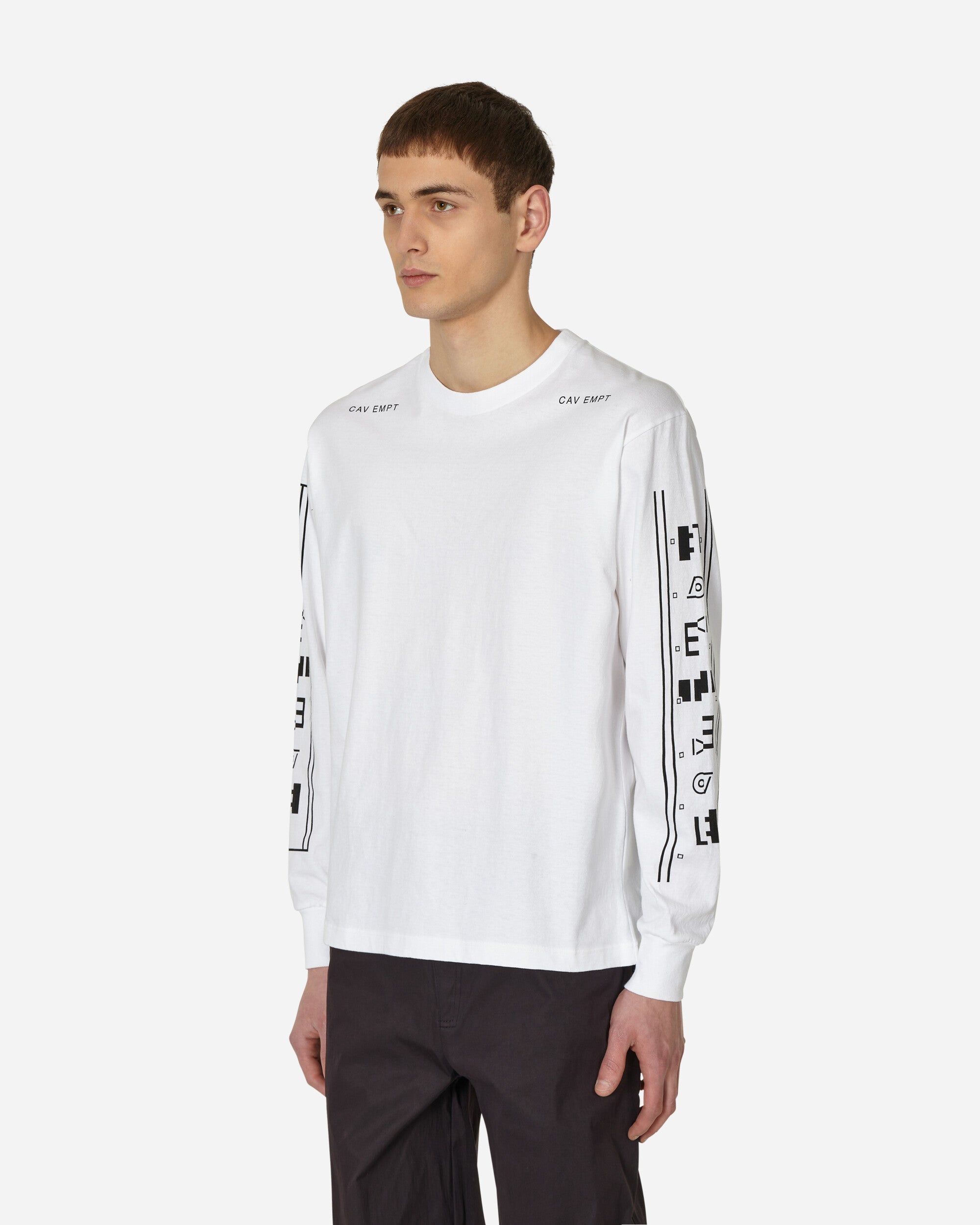 Cav Empt Mathematical Long Sleeve T White Black T-Shirts Longsleeve CES23LT02 001