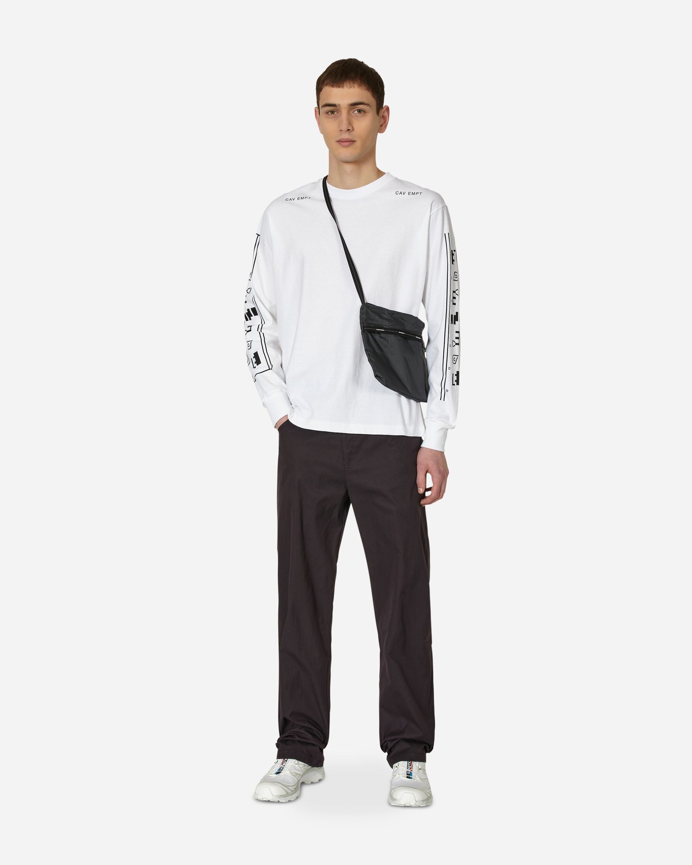 Cav Empt Mathematical Long Sleeve T White Black T-Shirts Longsleeve CES23LT02 001