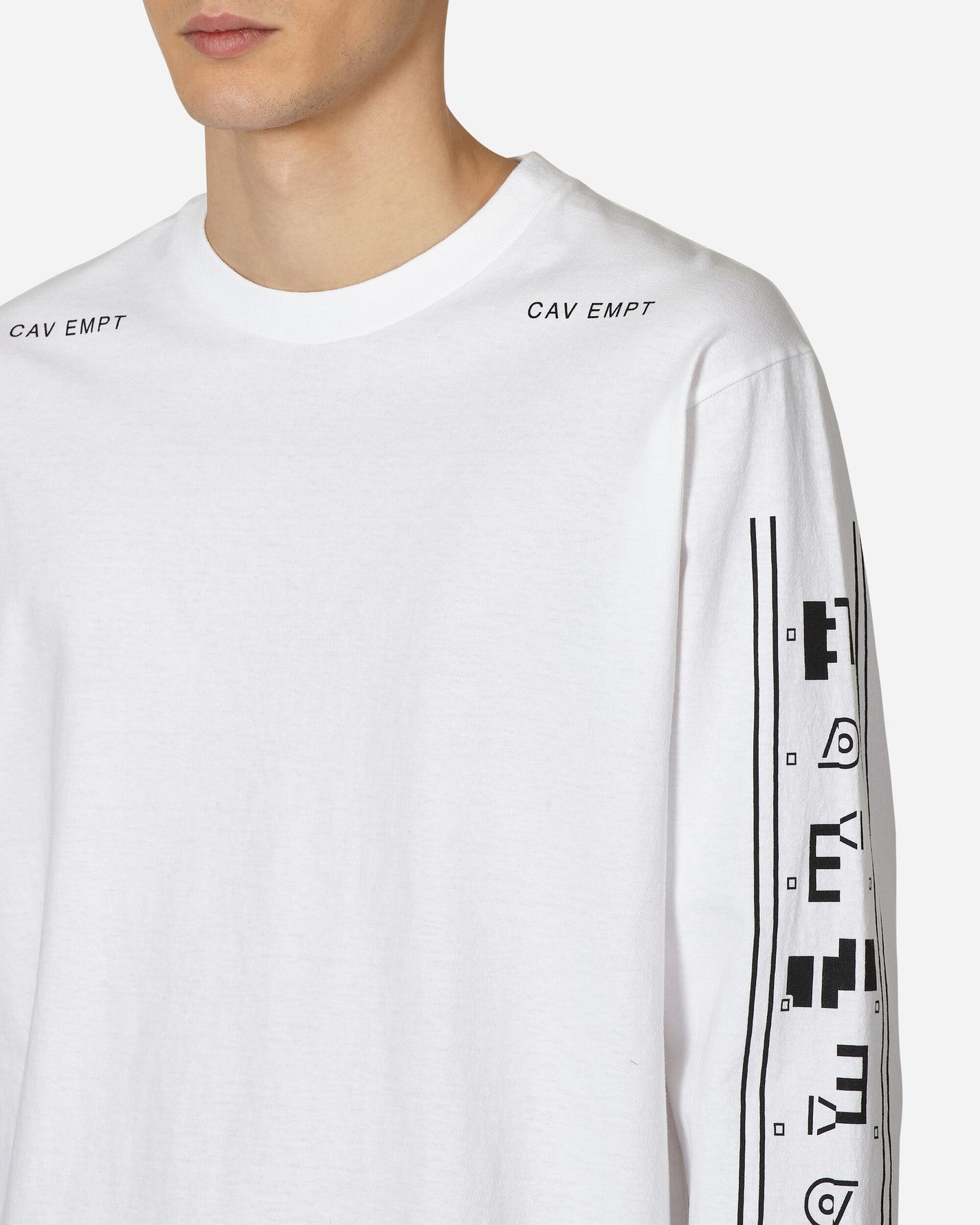 Cav Empt Mathematical Long Sleeve T White Black T-Shirts Longsleeve CES23LT02 001