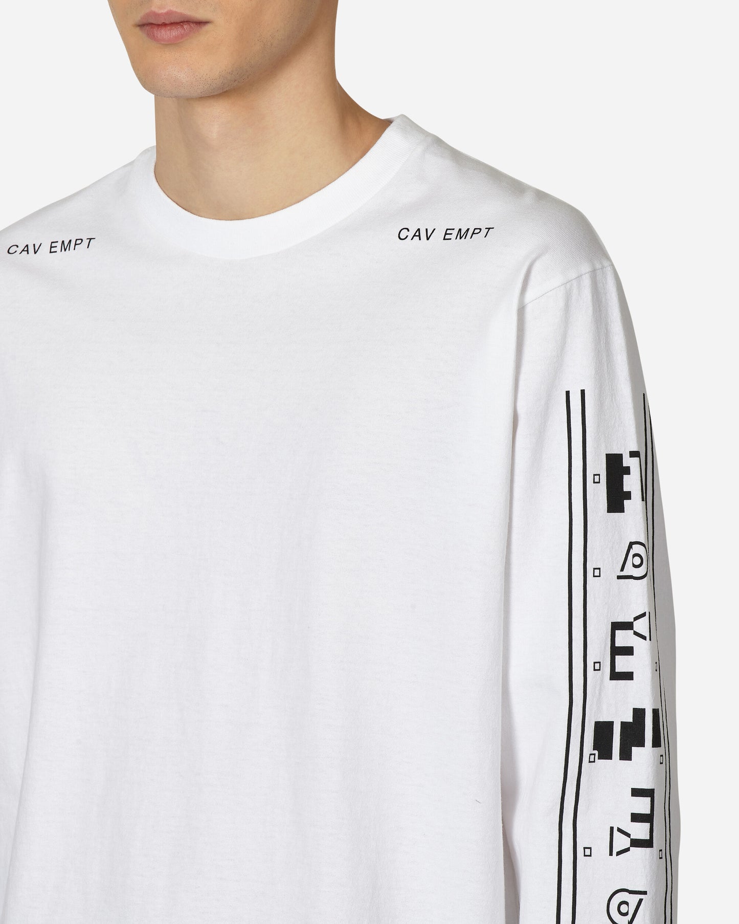 Cav Empt Mathematical Long Sleeve T White Black T-Shirts Longsleeve CES23LT02 001