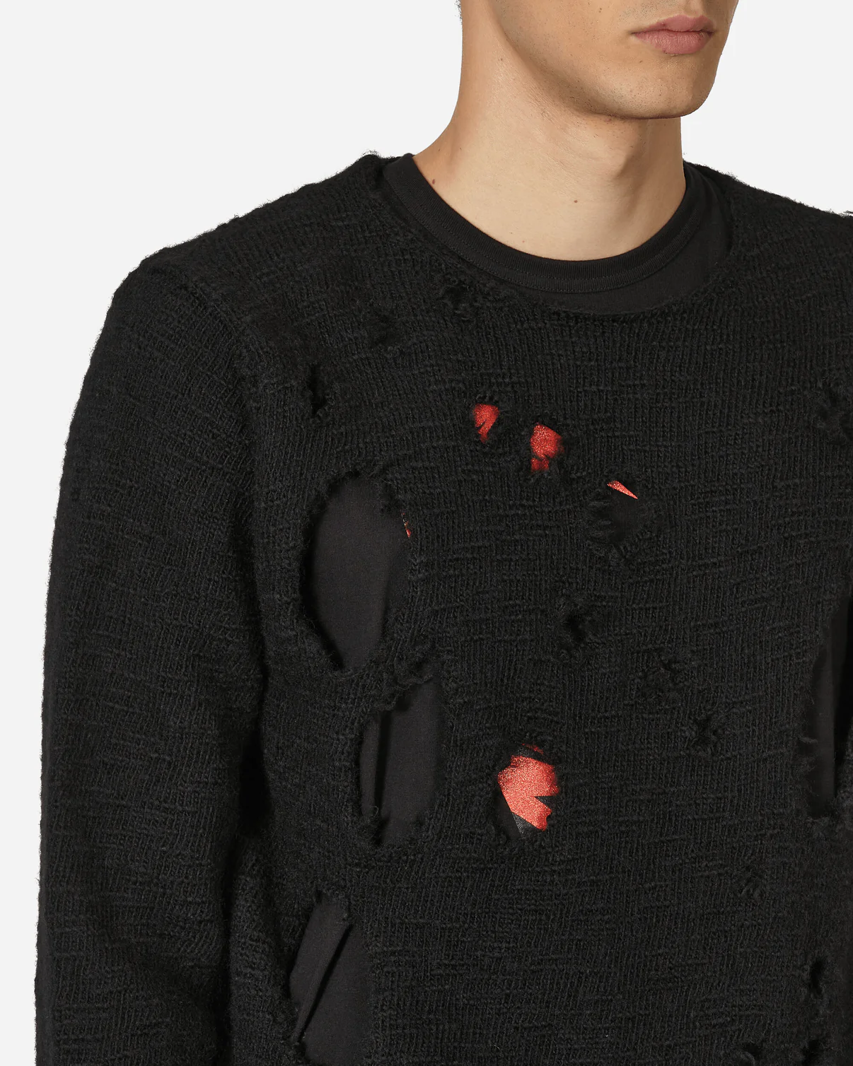 Printed l/s t shirt  fireplace black