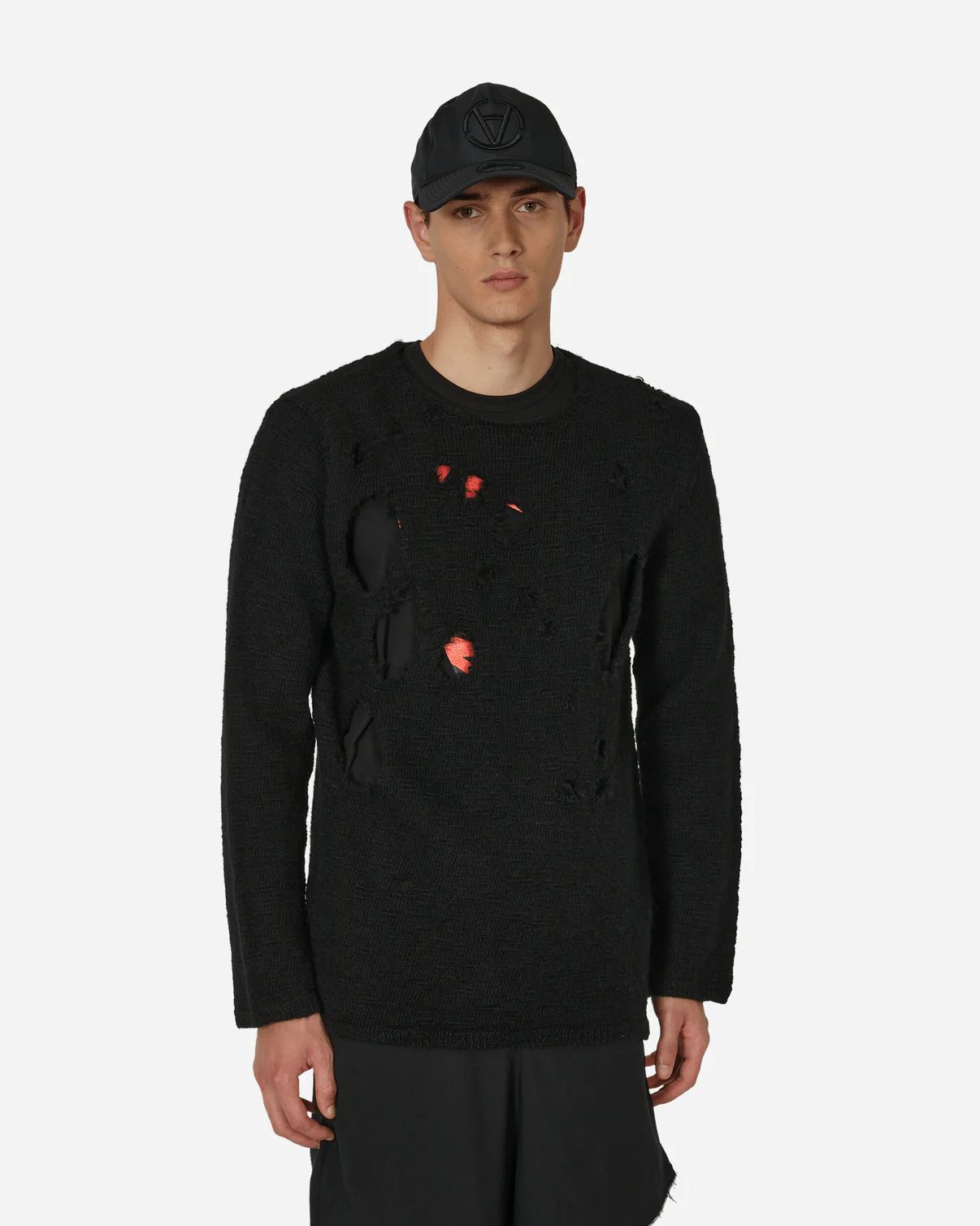 Printed l/s t shirt  fireplace black