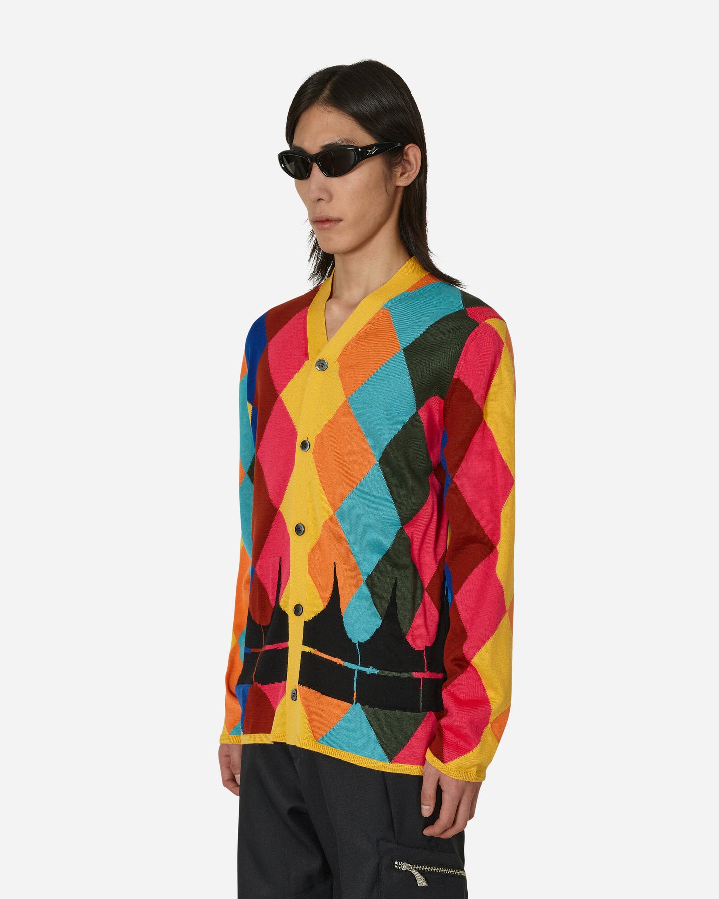 Comme Des Garçons Homme Plus Men'S Sweater Yellow/Multicolor Knitwears Cardigans PK-N003-051 1