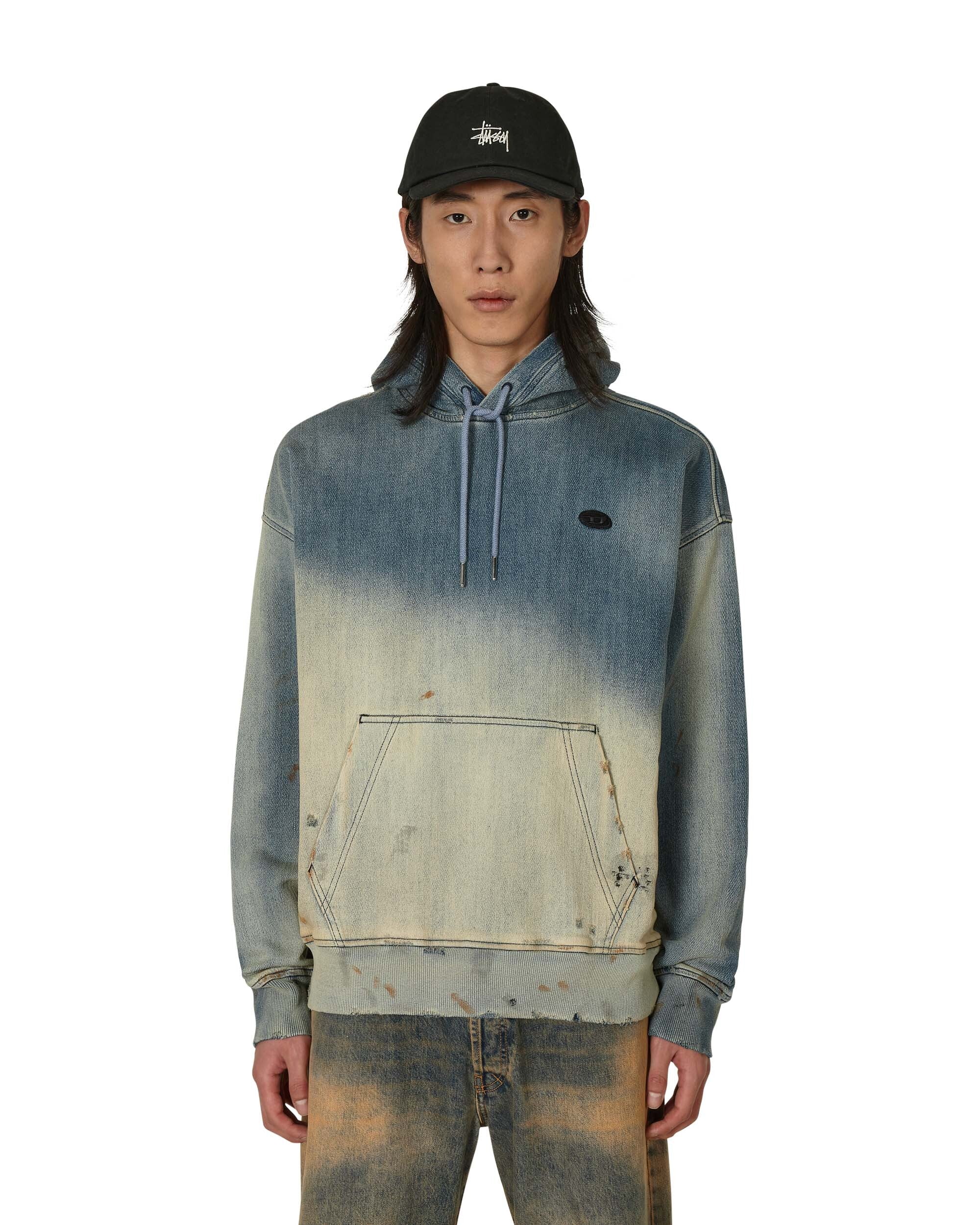 Diesel D-Um-Rib-Ne Blue Sweatshirts Hoodies A03939 01