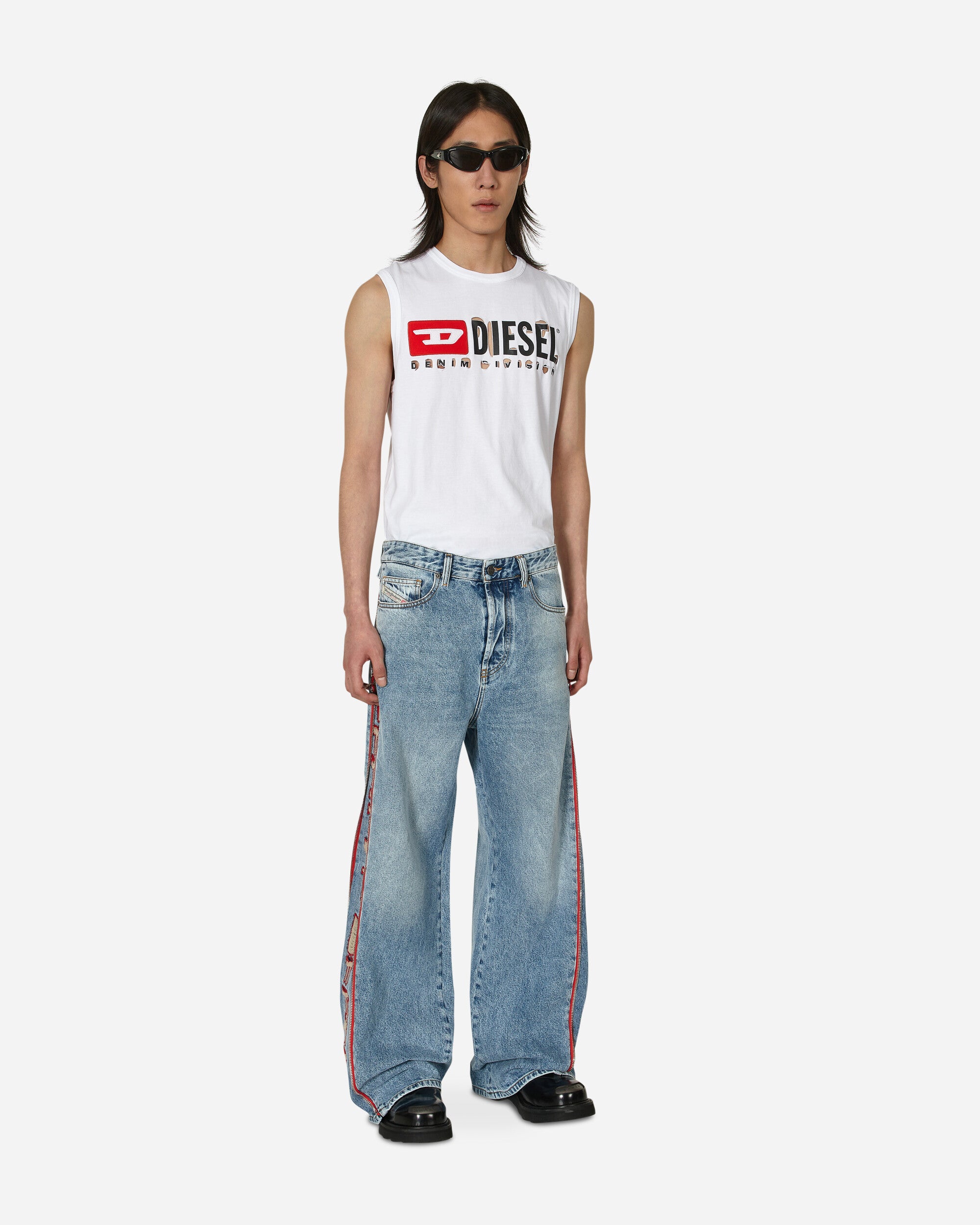 Diesel T-Bisco-Divstroyed Multicolor T-Shirts Shortsleeve A10725 100