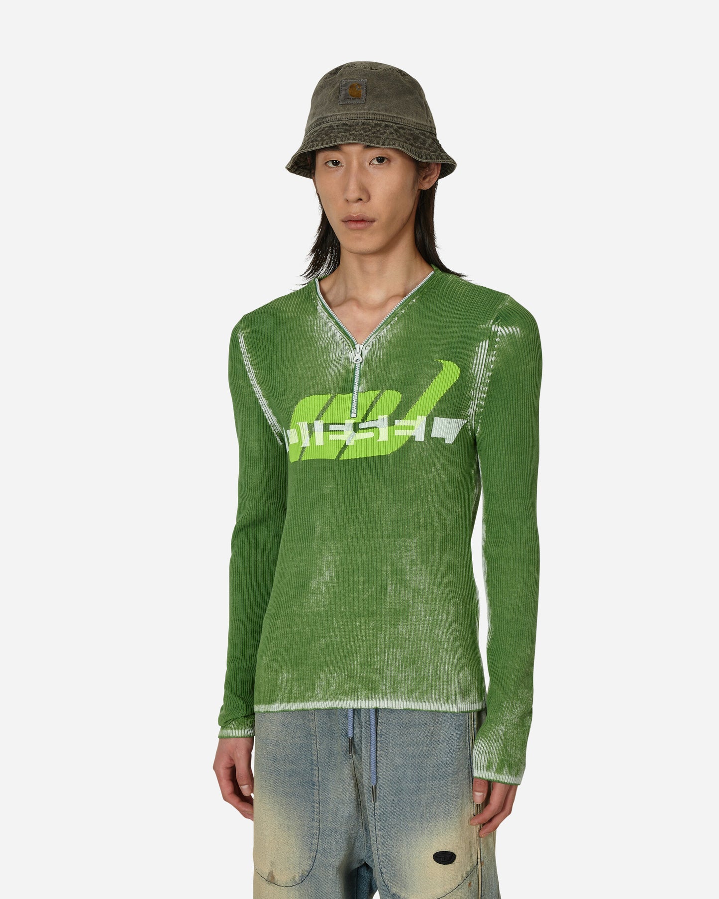 Diesel K-Aldwell Green Knitwears Sweaters A10357 5KE