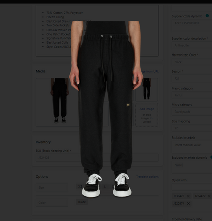 Advisory Board Crystals Abc 123 Anthracite Pants Sweatpants ABC123SP200 001
