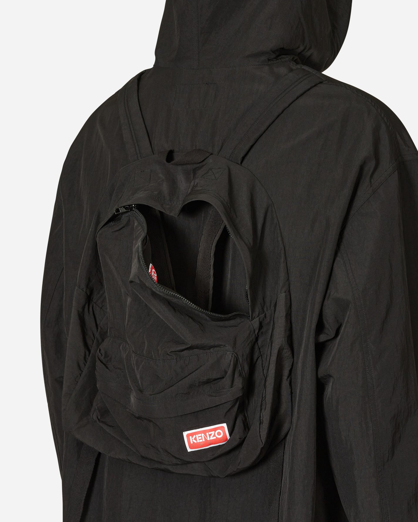 KENZO Paris Elevated Packable Windbreaker Black Coats and Jackets Parka Jackets FD55BL1579NF 99