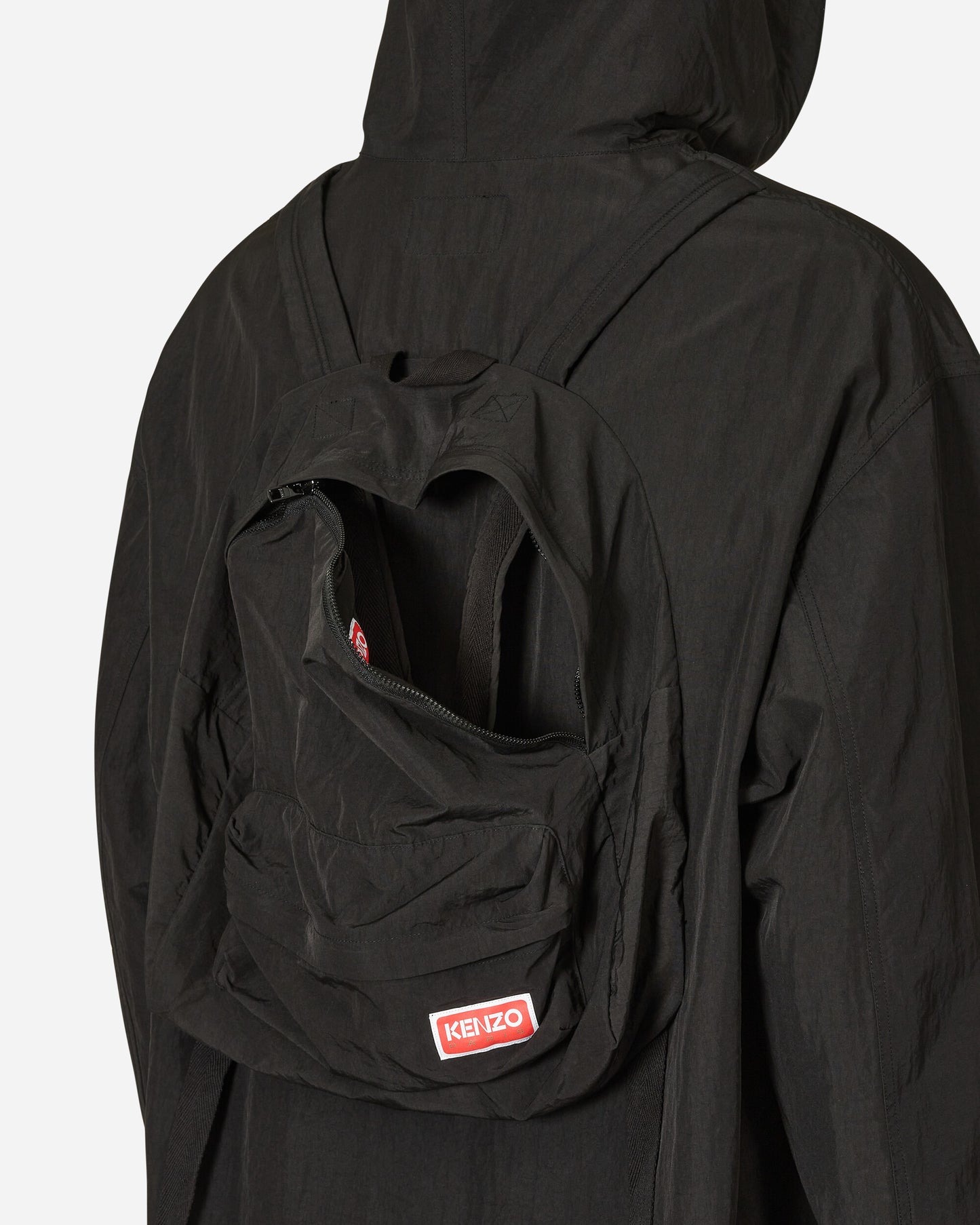KENZO Paris Elevated Packable Windbreaker Black Coats and Jackets Parka Jackets FD55BL1579NF 99