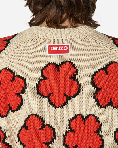 KENZO Paris All Over Boke Flower Jumper Ecru Knitwears Sweaters FD55PU3563CI 03