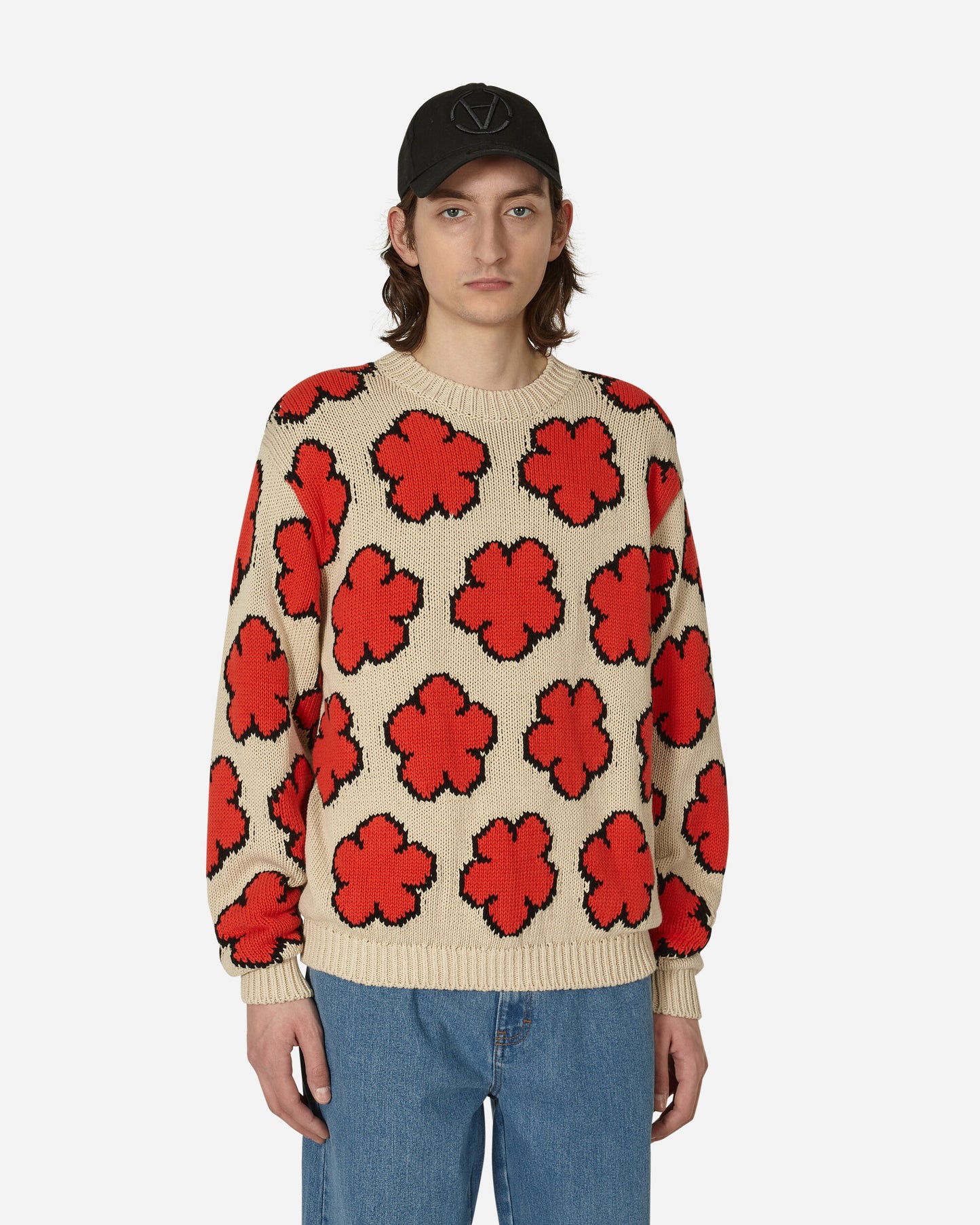 KENZO Paris All Over Boke Flower Jumper Ecru Knitwears Sweaters FD55PU3563CI 03