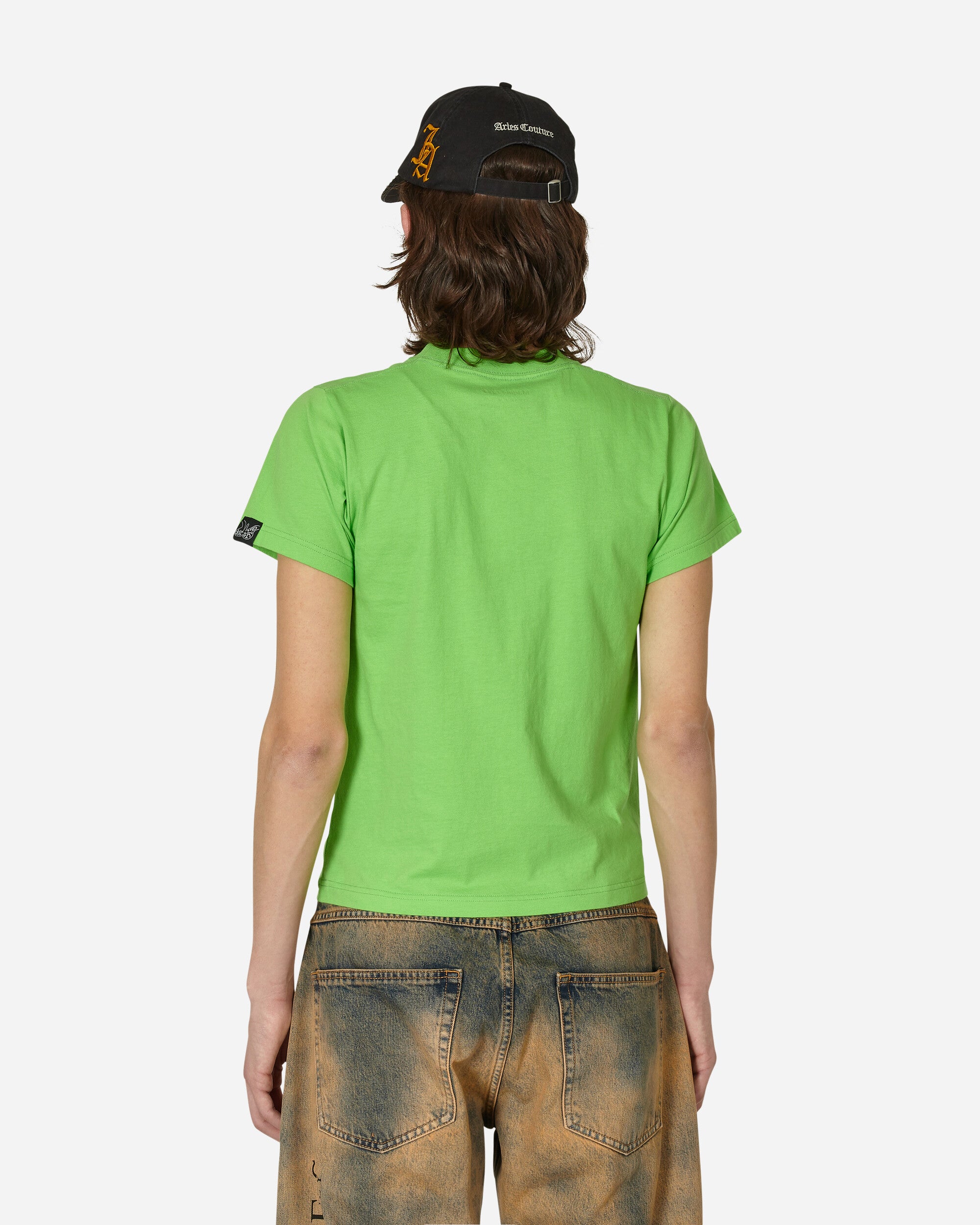 Martine Rose Shrunken T-Shirt Fluoro Green Rose Xchange  T-Shirts Shortsleeve MRSS23629  FLUGRX 
