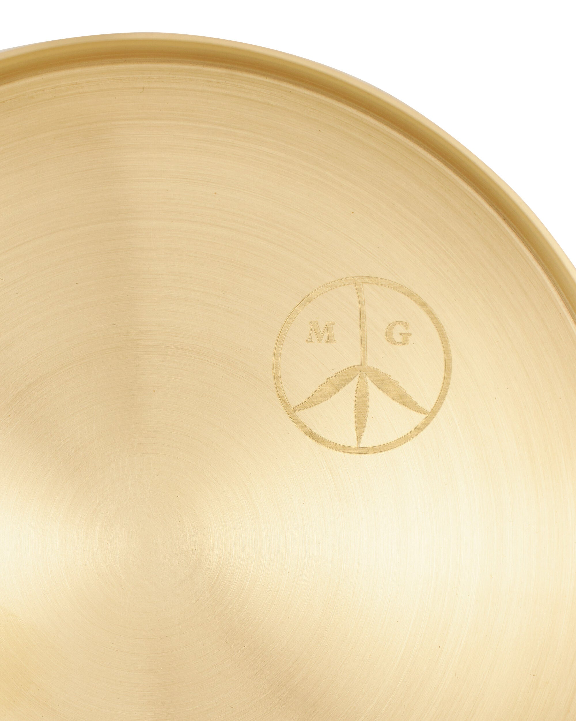 Mister Green Circle Peace Logo Tray Brass High Times Smoking Sets MGCIRCLETRAY 001