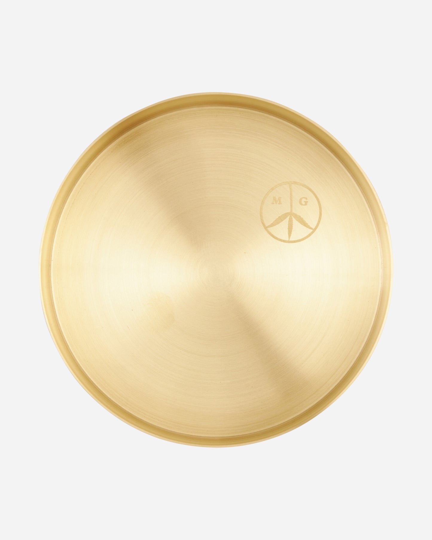 Mister Green Circle Peace Logo Tray Brass High Times Smoking Sets MGCIRCLETRAY 001