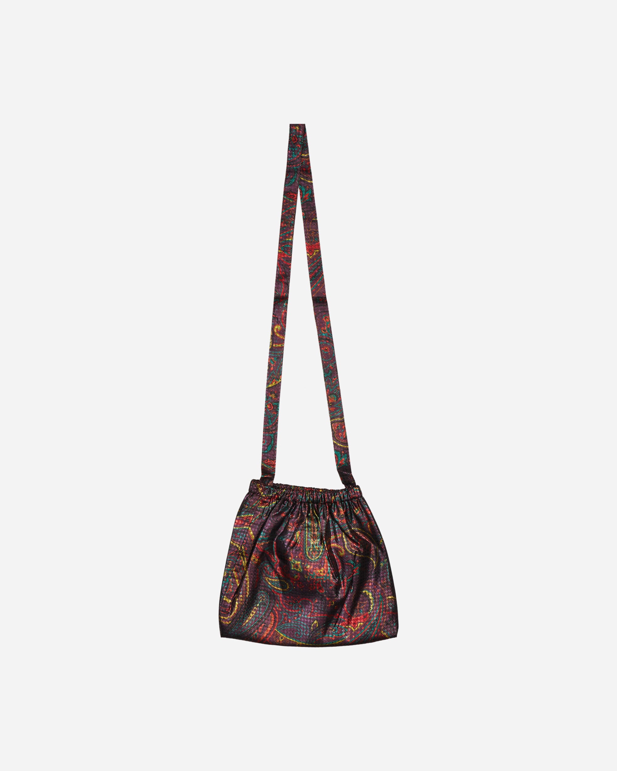 Needles Elastic Pochette- Pe/Cu Lame Jq. / Paisley Printed Bordeaux Bags and Backpacks Pouches MR073 A