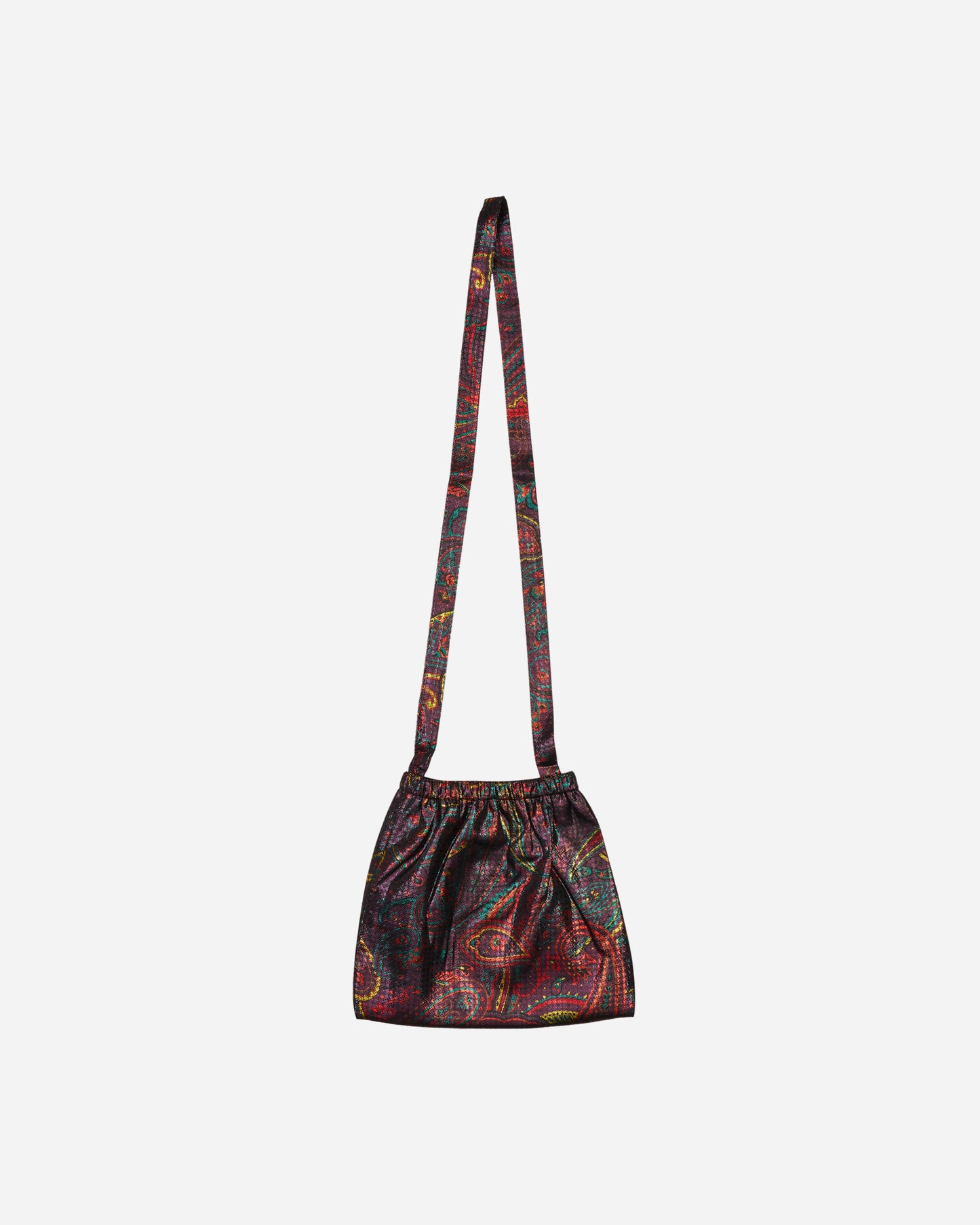 Needles Elastic Pochette- Pe/Cu Lame Jq. / Paisley Printed Bordeaux Bags and Backpacks Pouches MR073 A