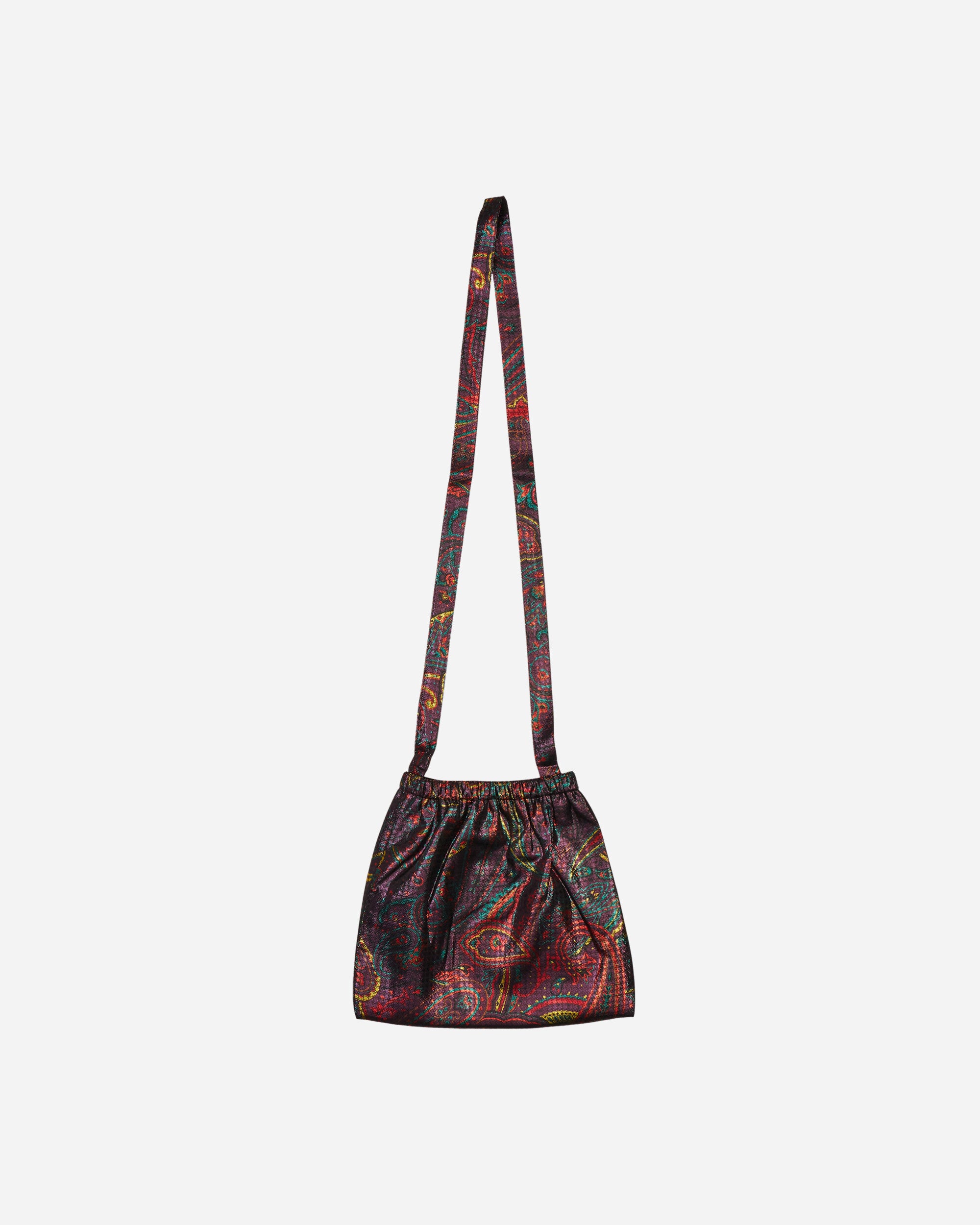Needles Elastic Pochette- Pe/Cu Lame Jq. / Paisley Printed Bordeaux Bags and Backpacks Pouches MR073 A