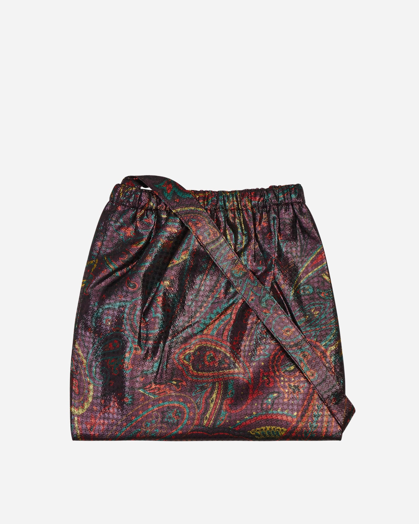 Needles Elastic Pochette- Pe/Cu Lame Jq. / Paisley Printed Bordeaux Bags and Backpacks Pouches MR073 A