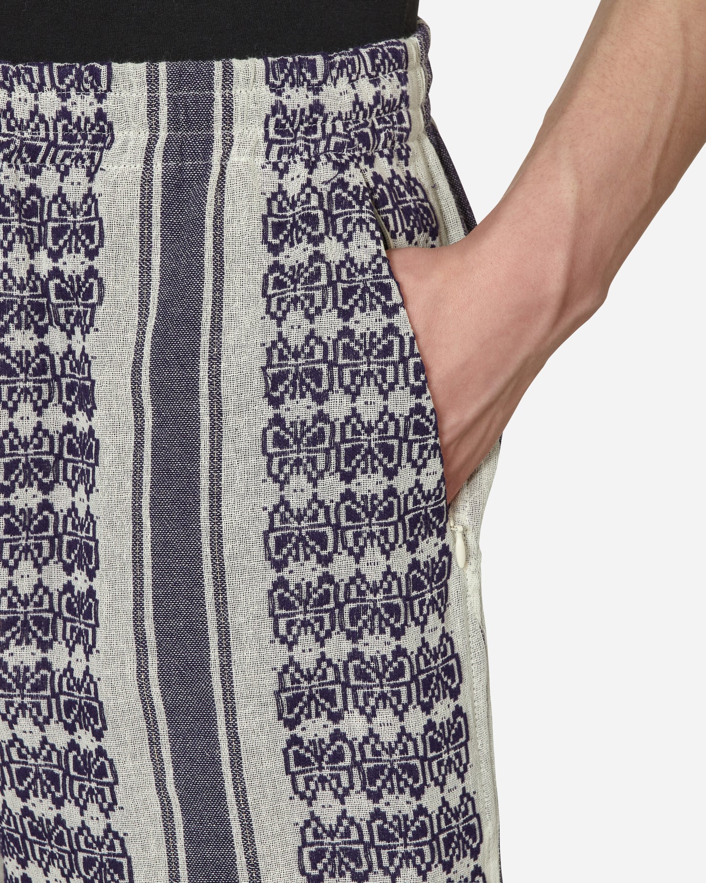 Needles Basketball Short - Papillon Stripe Dobby Jq. White Shorts Short MR243 A