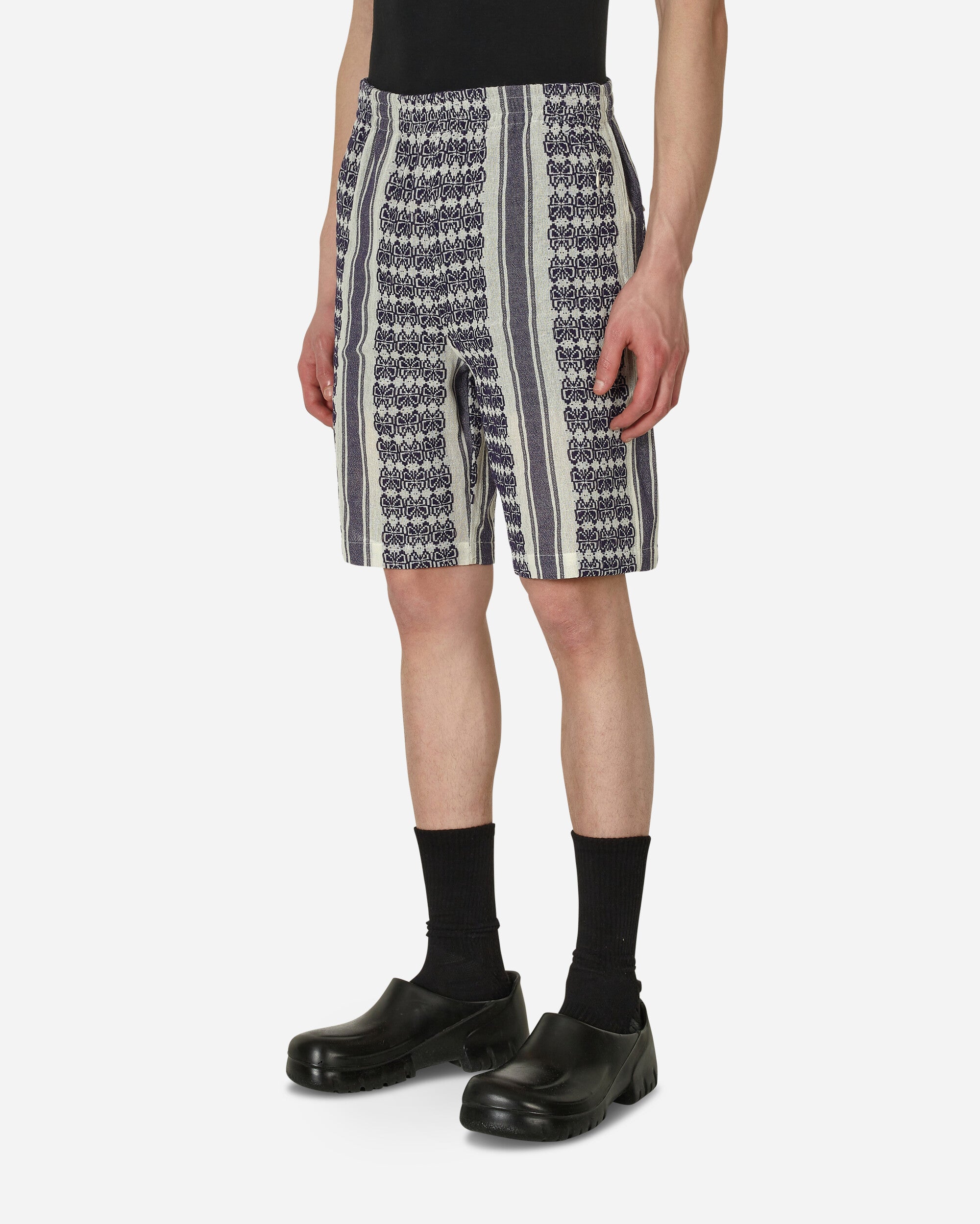 Needles Basketball Short - Papillon Stripe Dobby Jq. White Shorts Short MR243 A